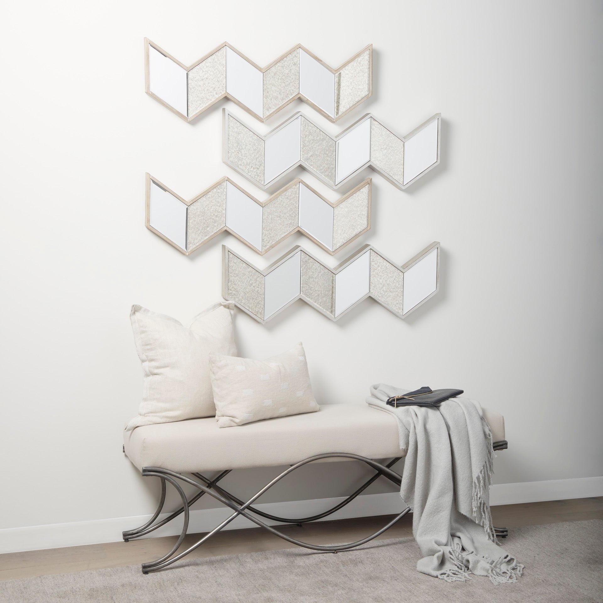 Mercana - Lacey Pillow in White, Fabric