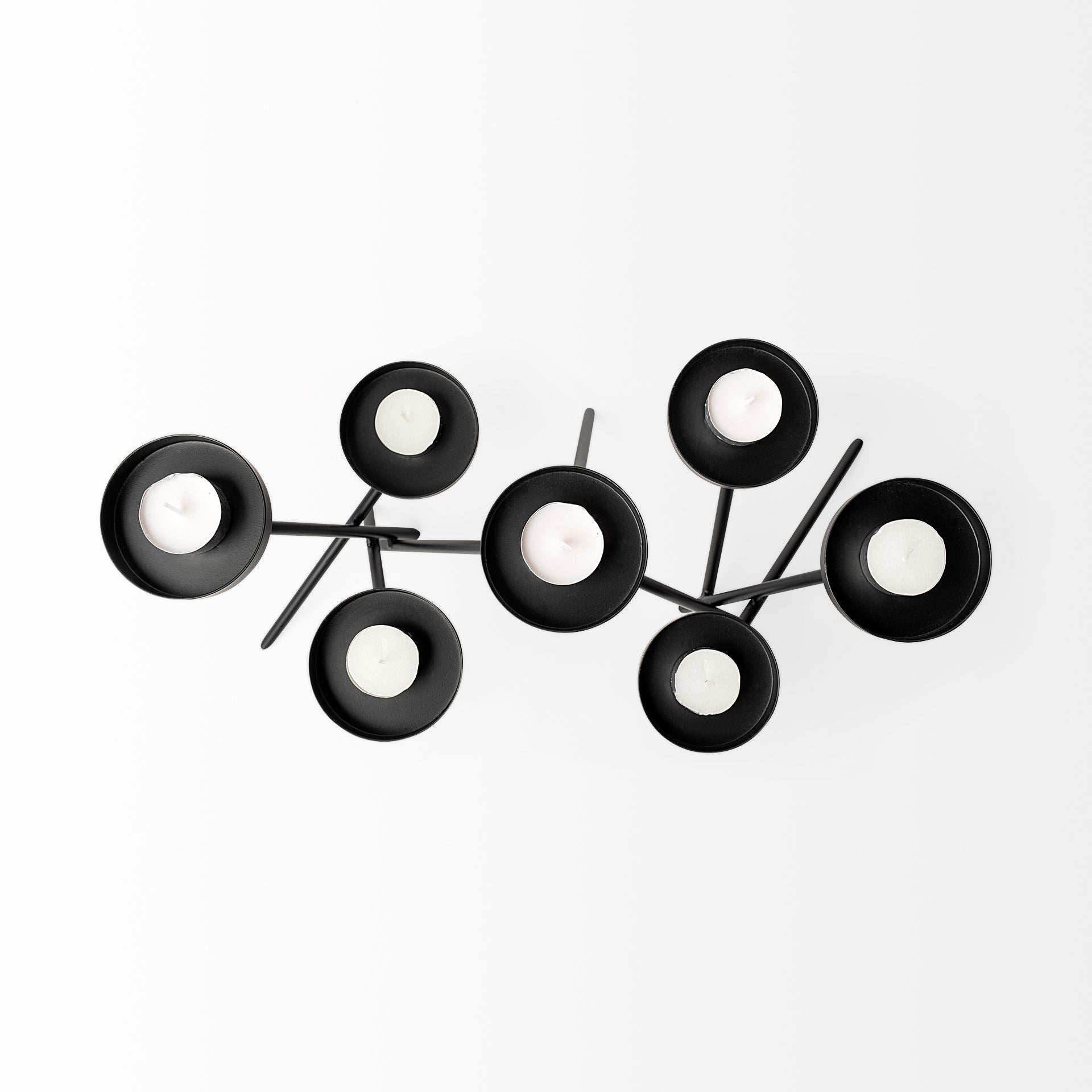 Mercana - Meira Candle Holder in Black, Metal