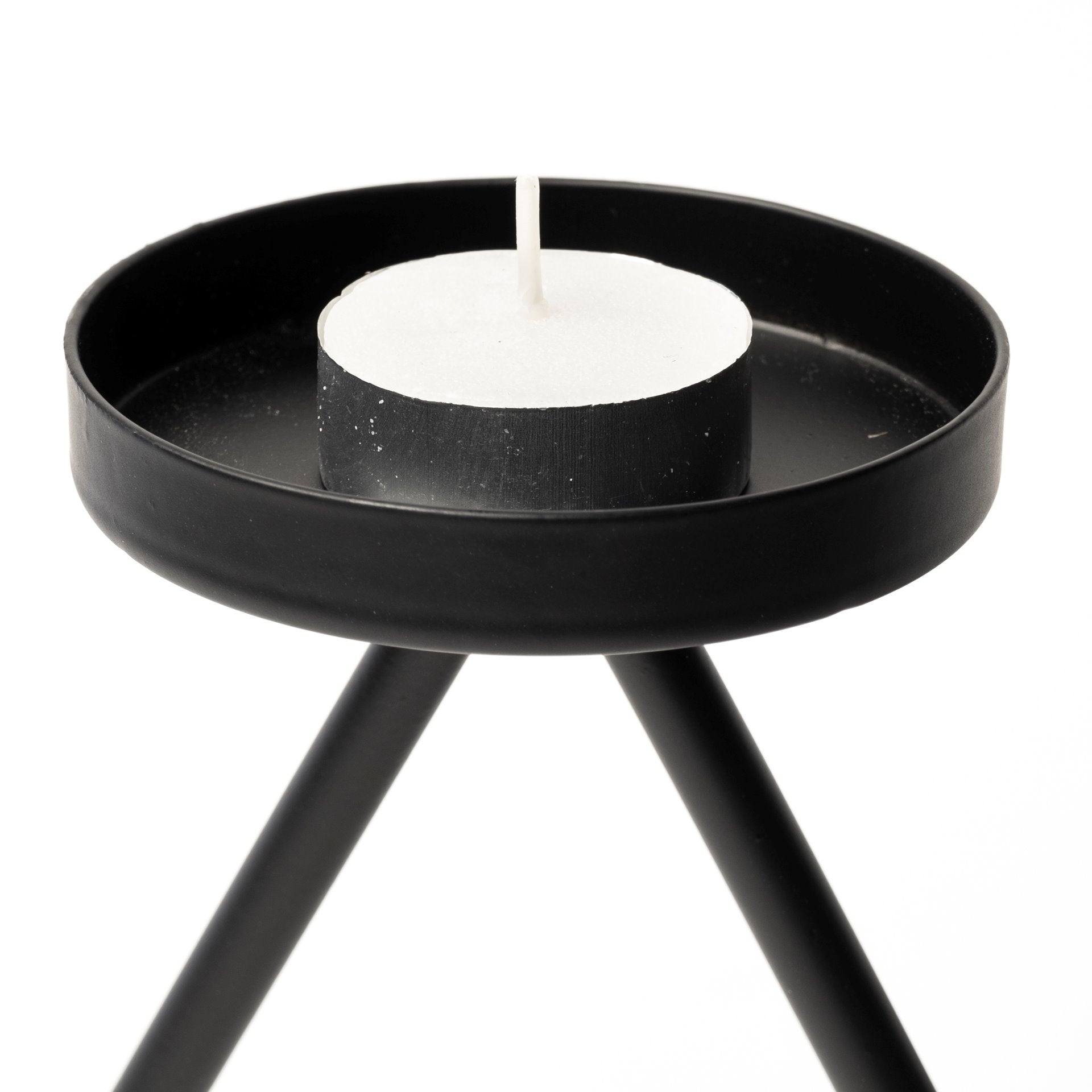Mercana - Meira Candle Holder in Black, Metal