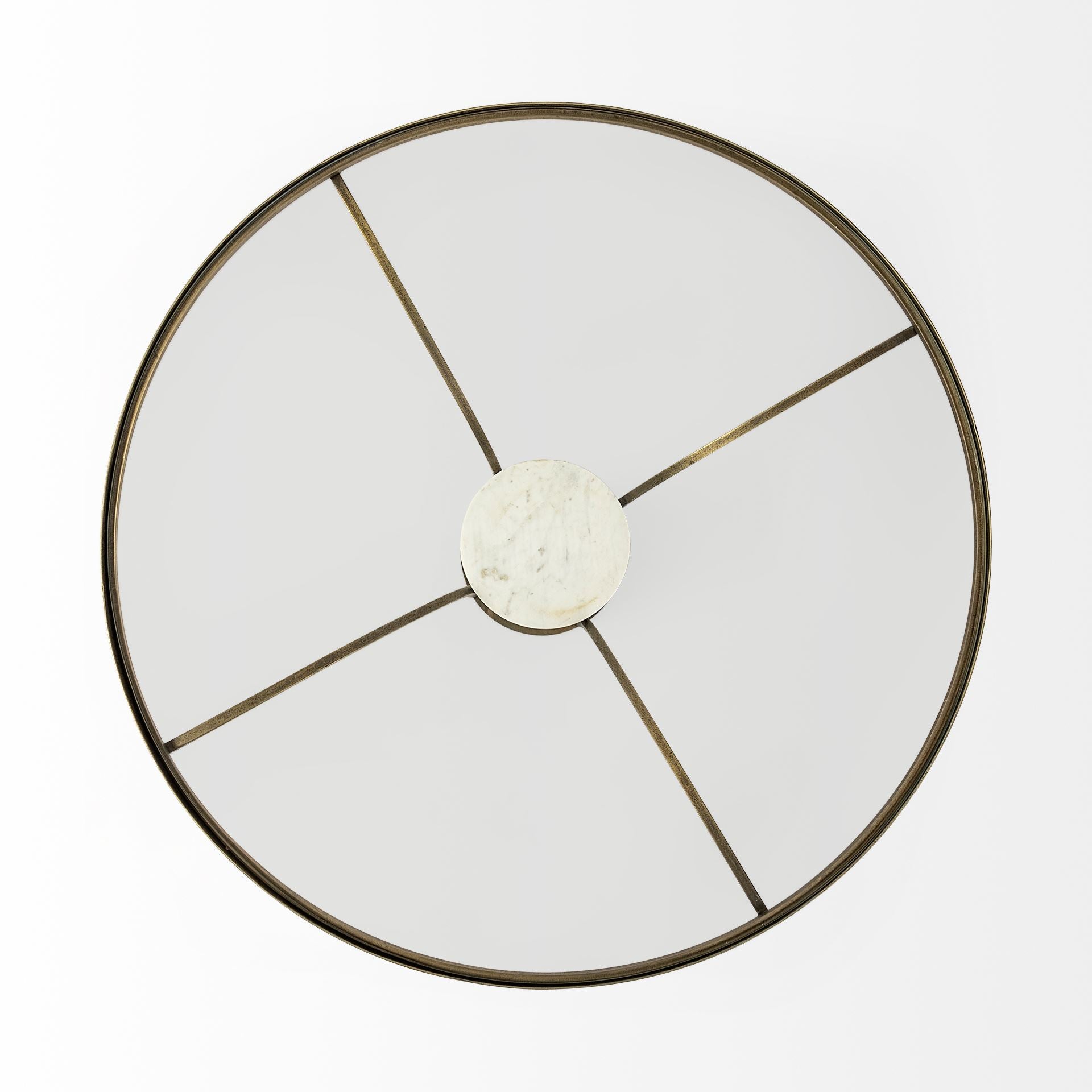 Mercana - Jacinta Coffee Table in Gold/White, Glass