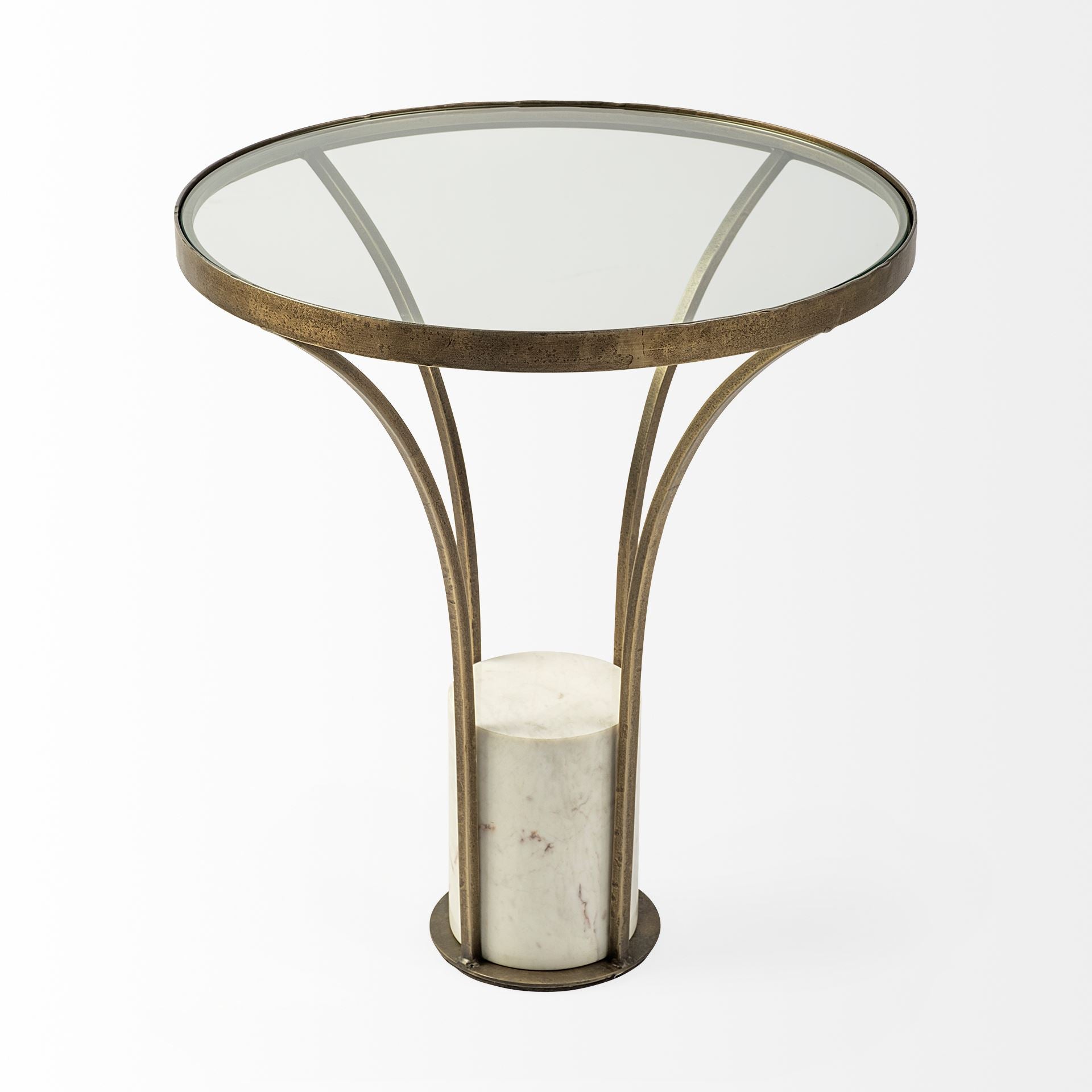 Mercana - Jacinta End Table in Clear, Metal