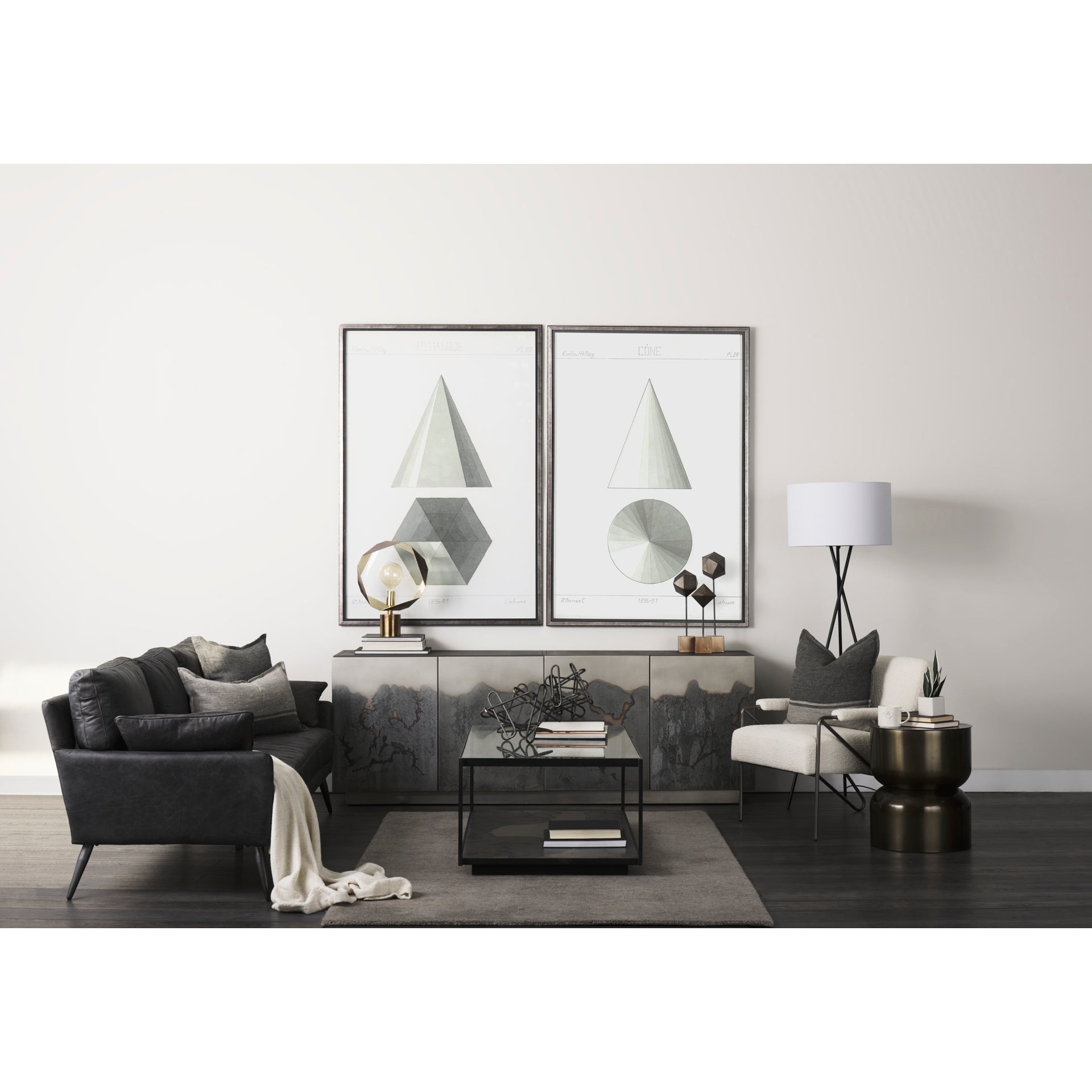 Mercana - Vicunya Upholstered Accent Chair in White, Iron