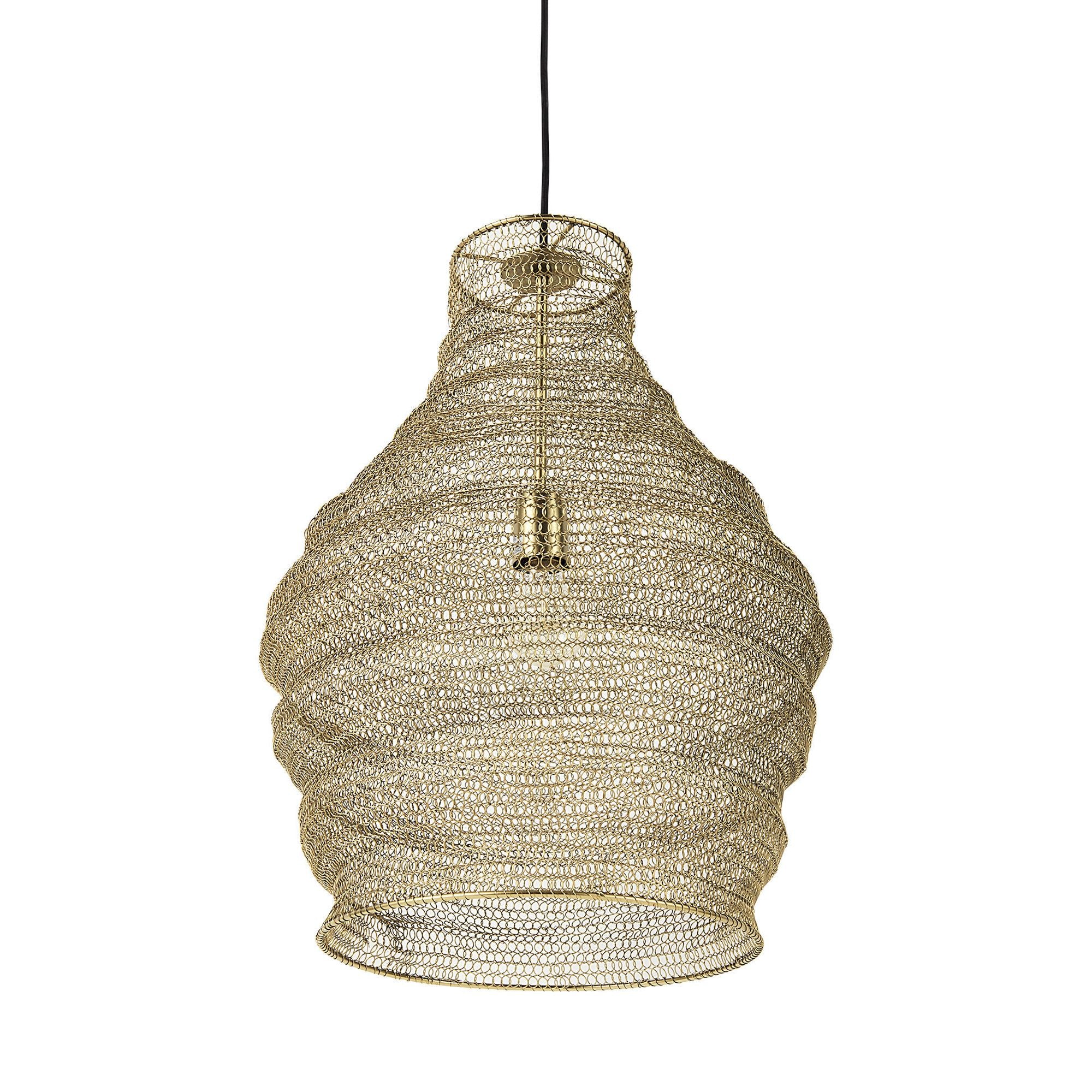 Mercana - Halycon Gold Mesh and Iron Pendant Light