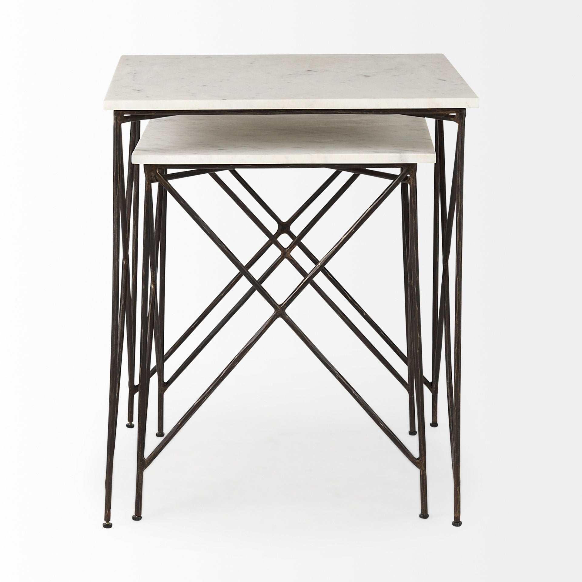 Mercana - Lorlei End Table in White, Stone