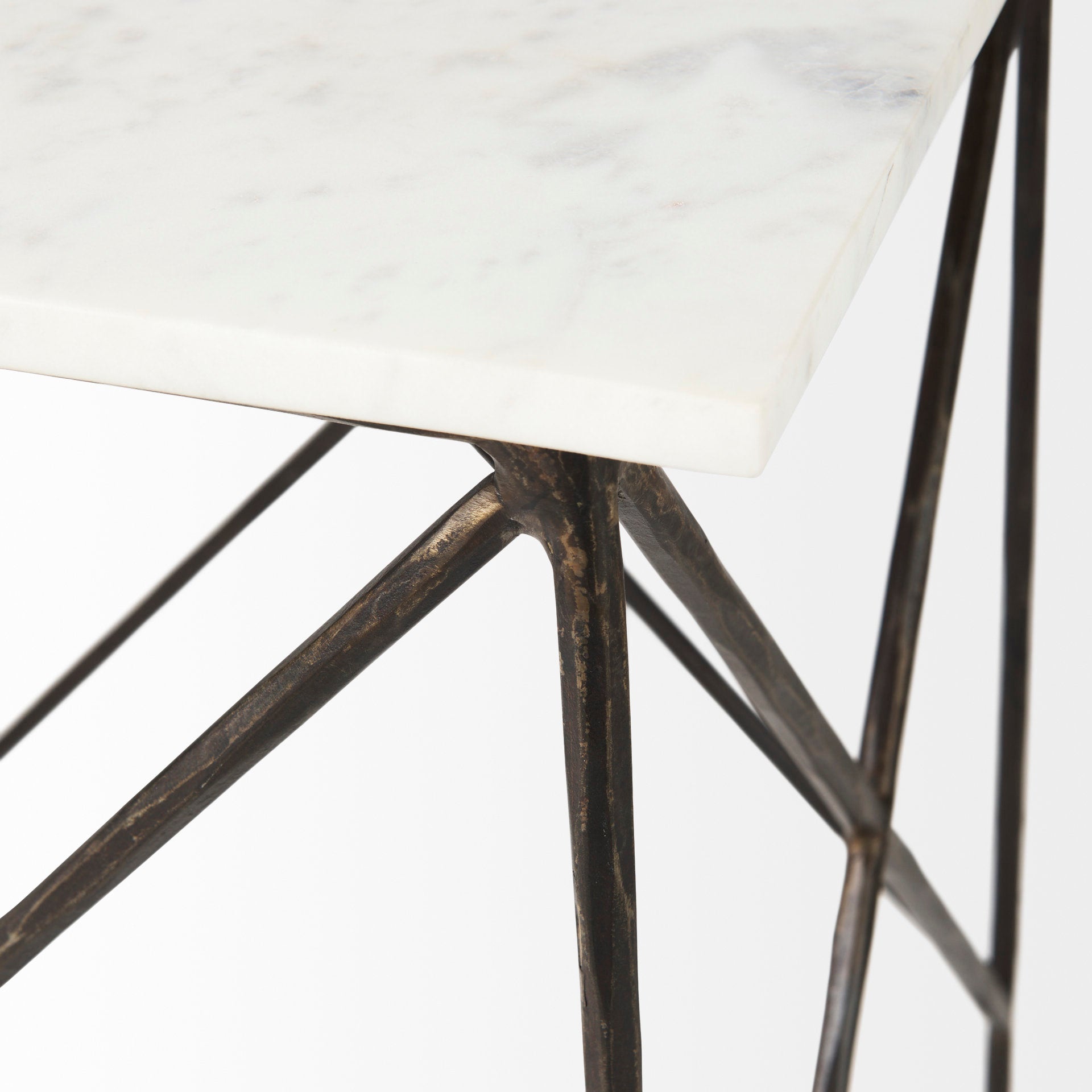 Mercana - Lorlei End Table in White, Stone