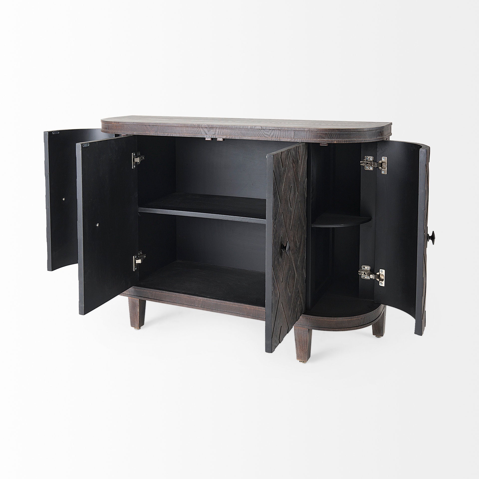 Mercana - Lennon Accent Cabinet in Brown, Solid + Manufactured Wood