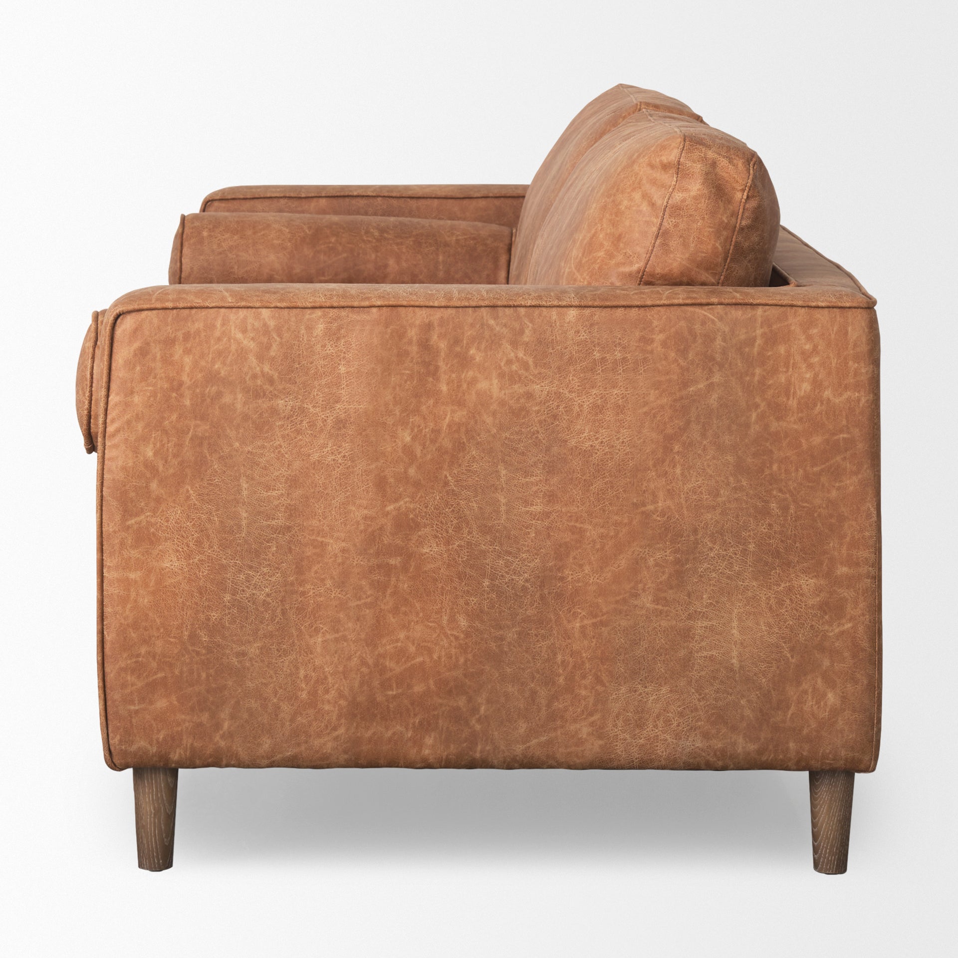 Mercana - Loretta Sofa in Red, Faux Leather