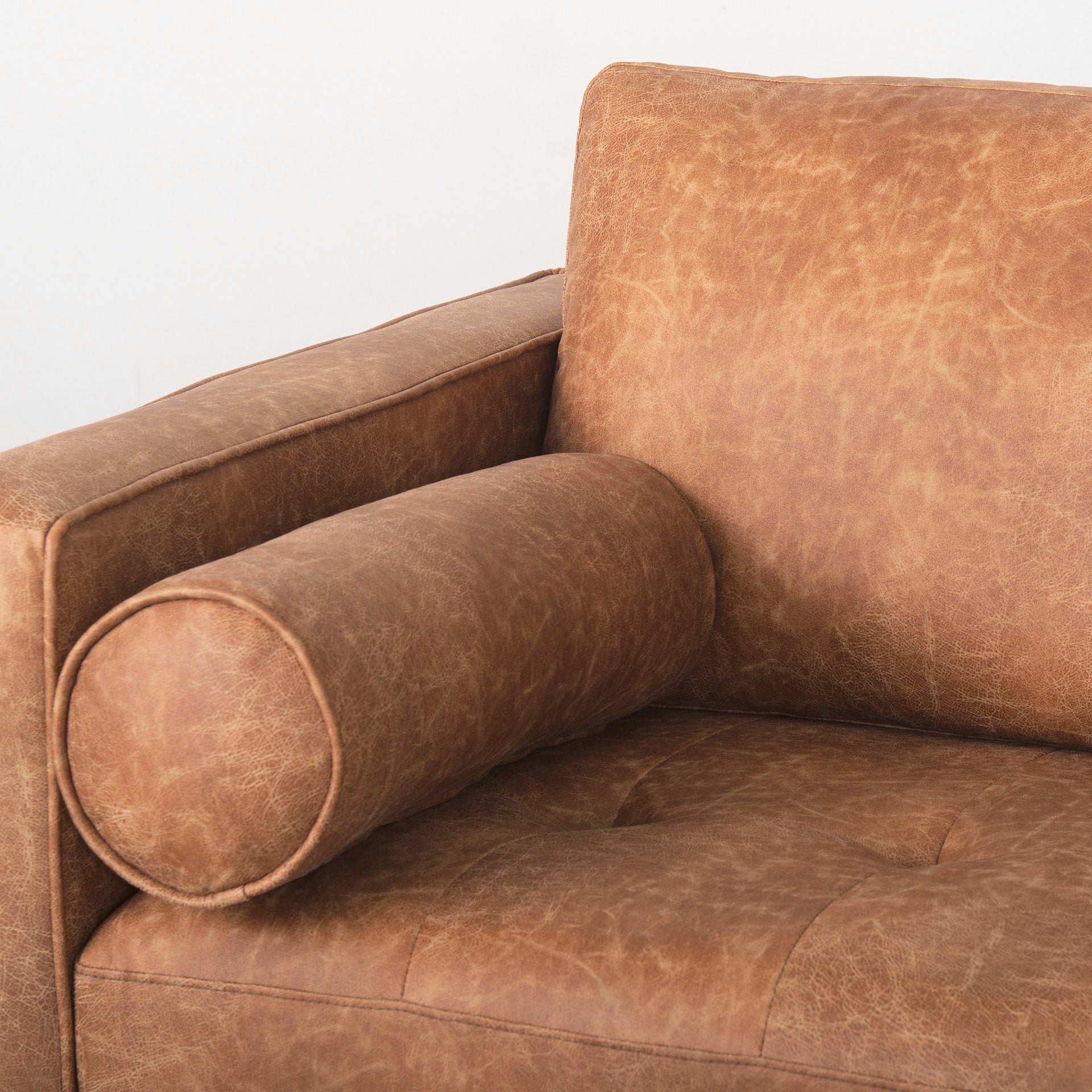 Mercana - Loretta Sofa in Red, Faux Leather
