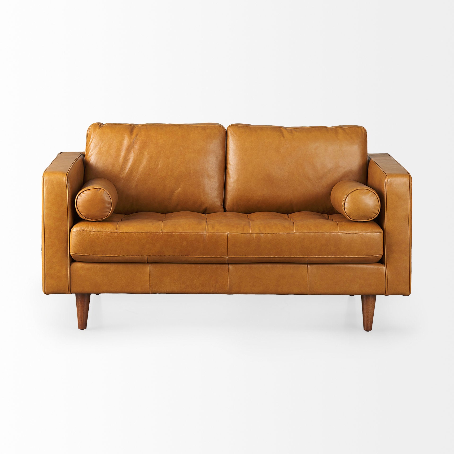 Mercana - Svend Loveseat in Tan, Leather