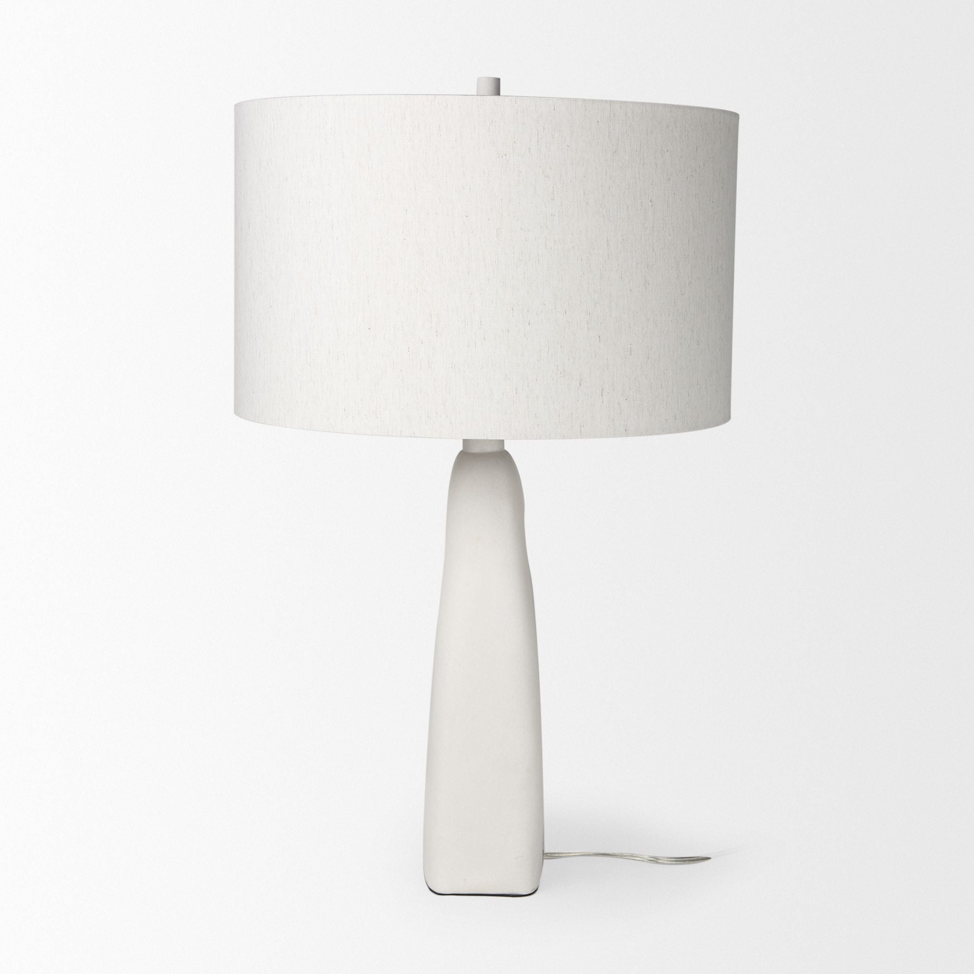 Mercana - Tao Cream Base with White Shade Table Lamp