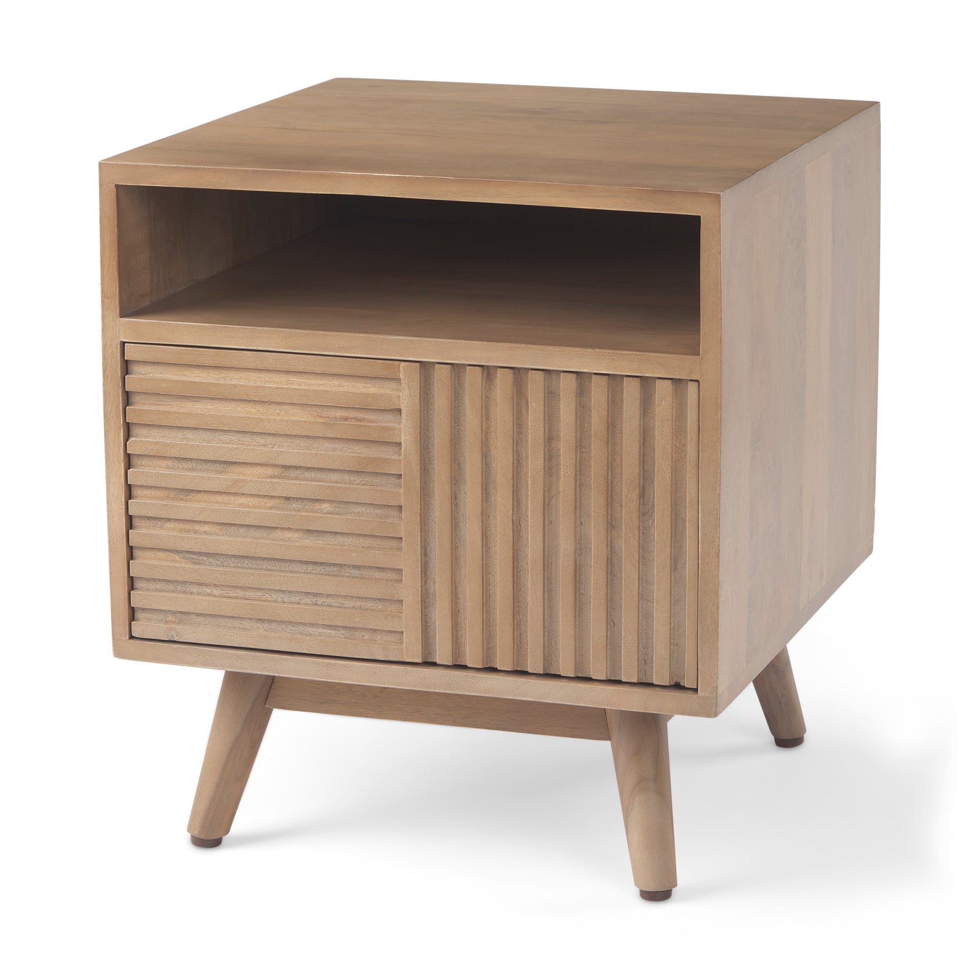 Mercana - Sable End Table in Brown, Solid Wood