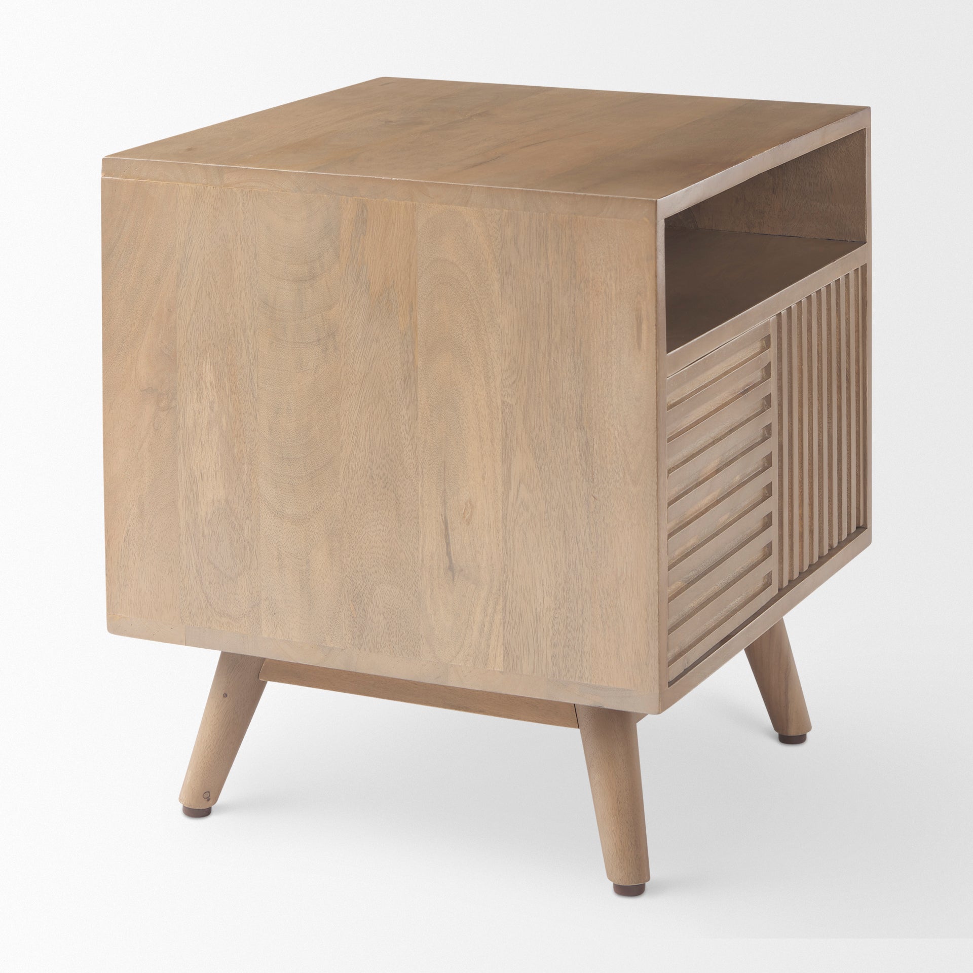 Mercana - Sable End Table in Brown, Solid Wood