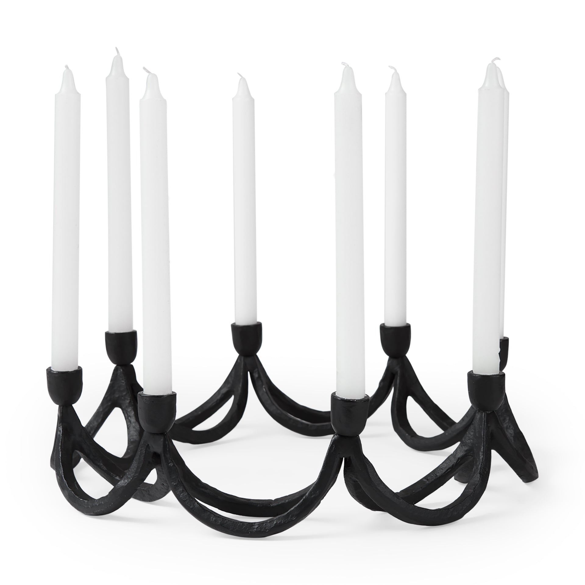 Mercana - Seraph Candle Holder in Black, Metal