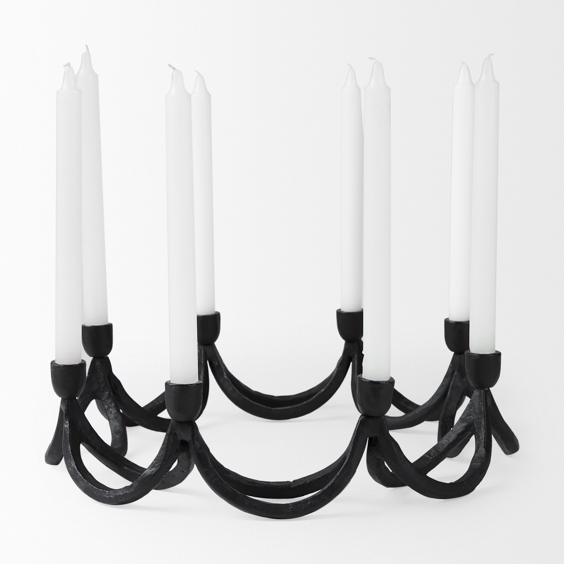 Mercana - Seraph Candle Holder in Black, Metal