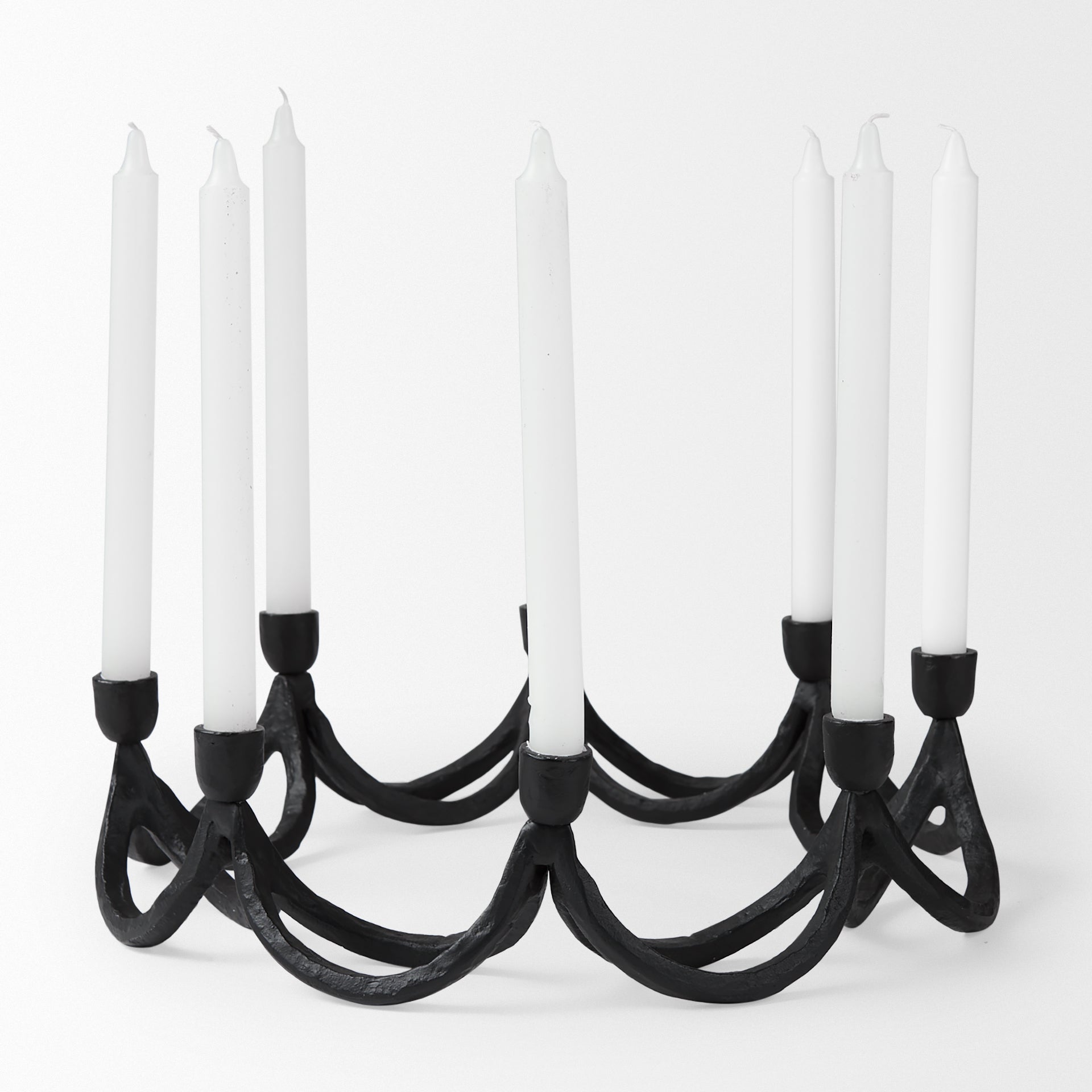 Mercana - Seraph Candle Holder in Black, Metal