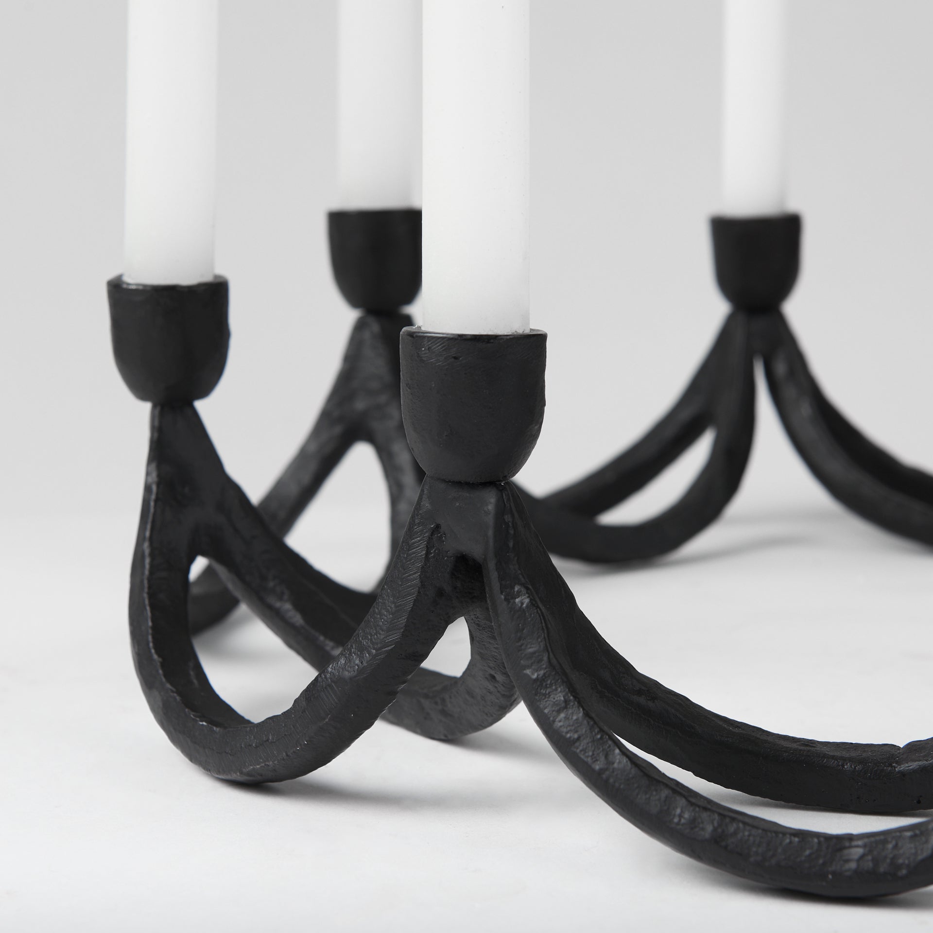 Mercana - Seraph Candle Holder in Black, Metal