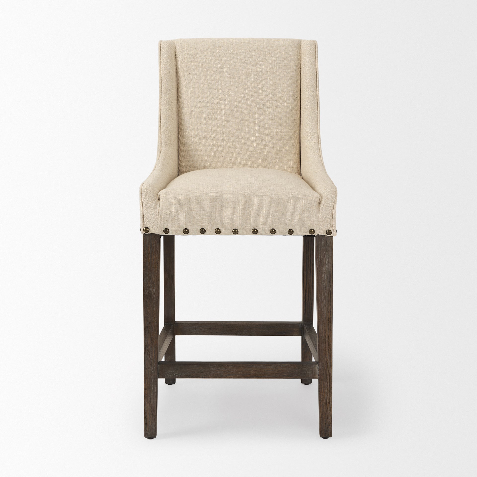Mercana - Kensington Upholstered Seat Bar/Counter Stool in Cream, Wood