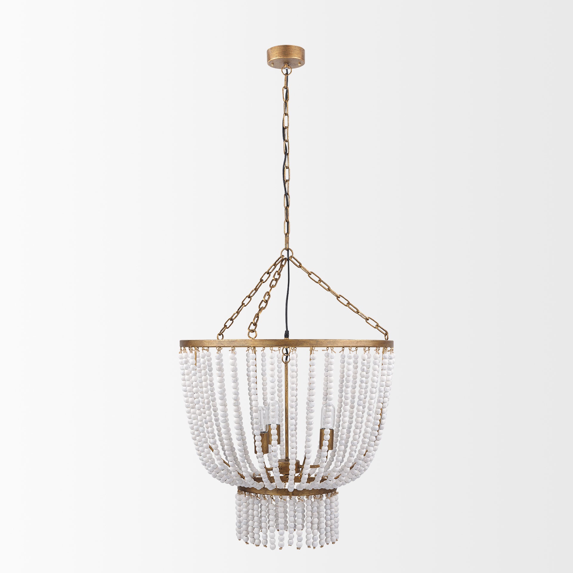 Mercana - Rhone Chandelier in Gold, Metal/Wood