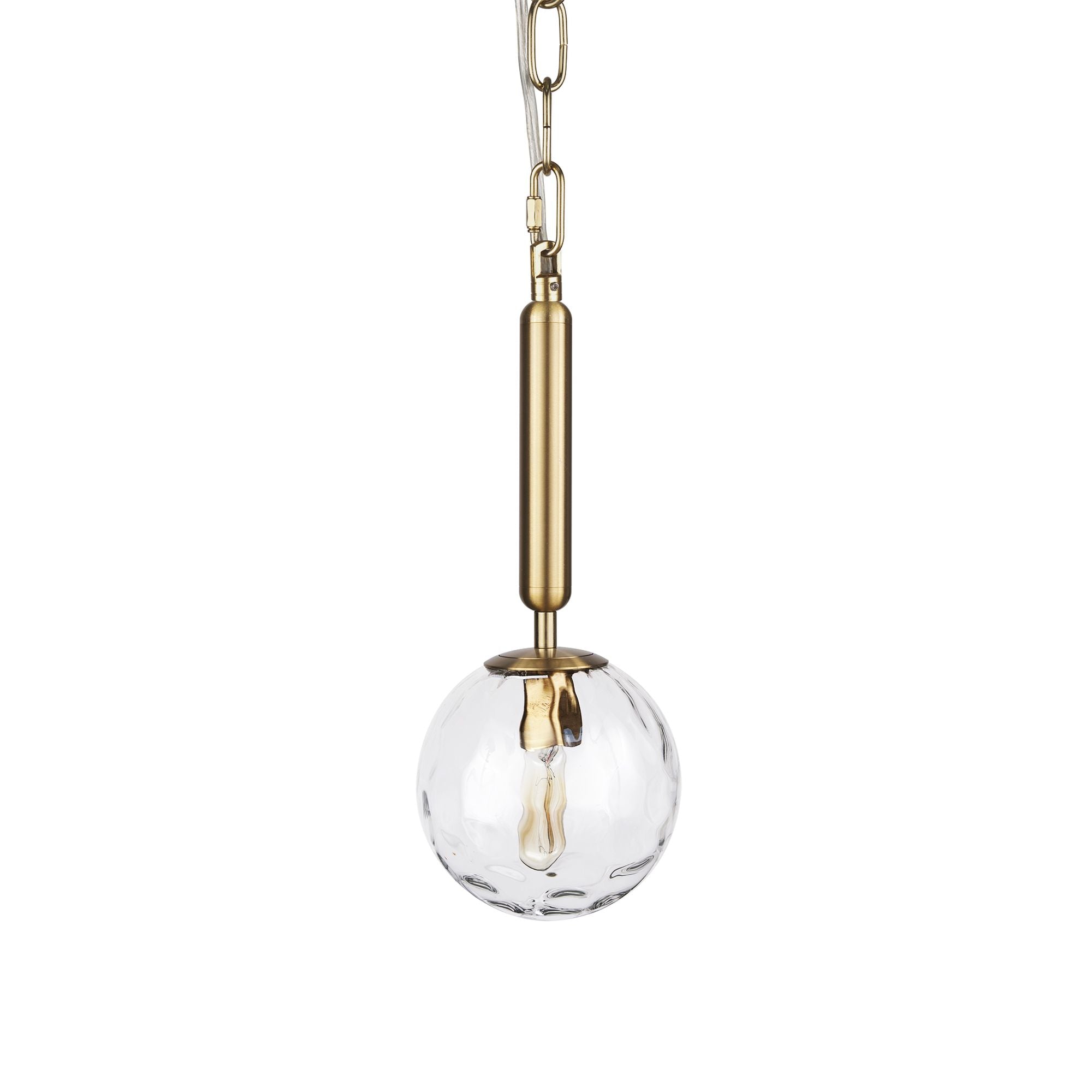 Mercana - Britton Gold Metal with Clear Glass Globe 1-Light Pendant Light