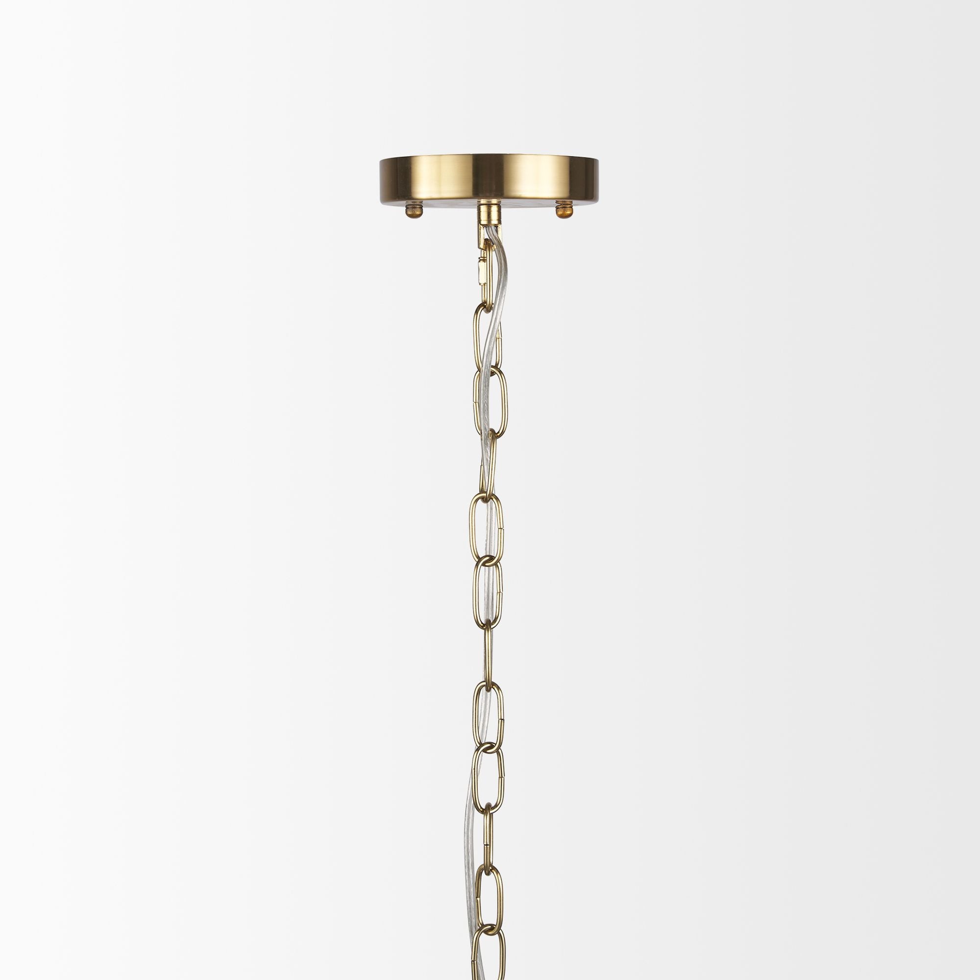Mercana - Britton Gold Metal with Clear Glass Globes 6-Light Chandelier