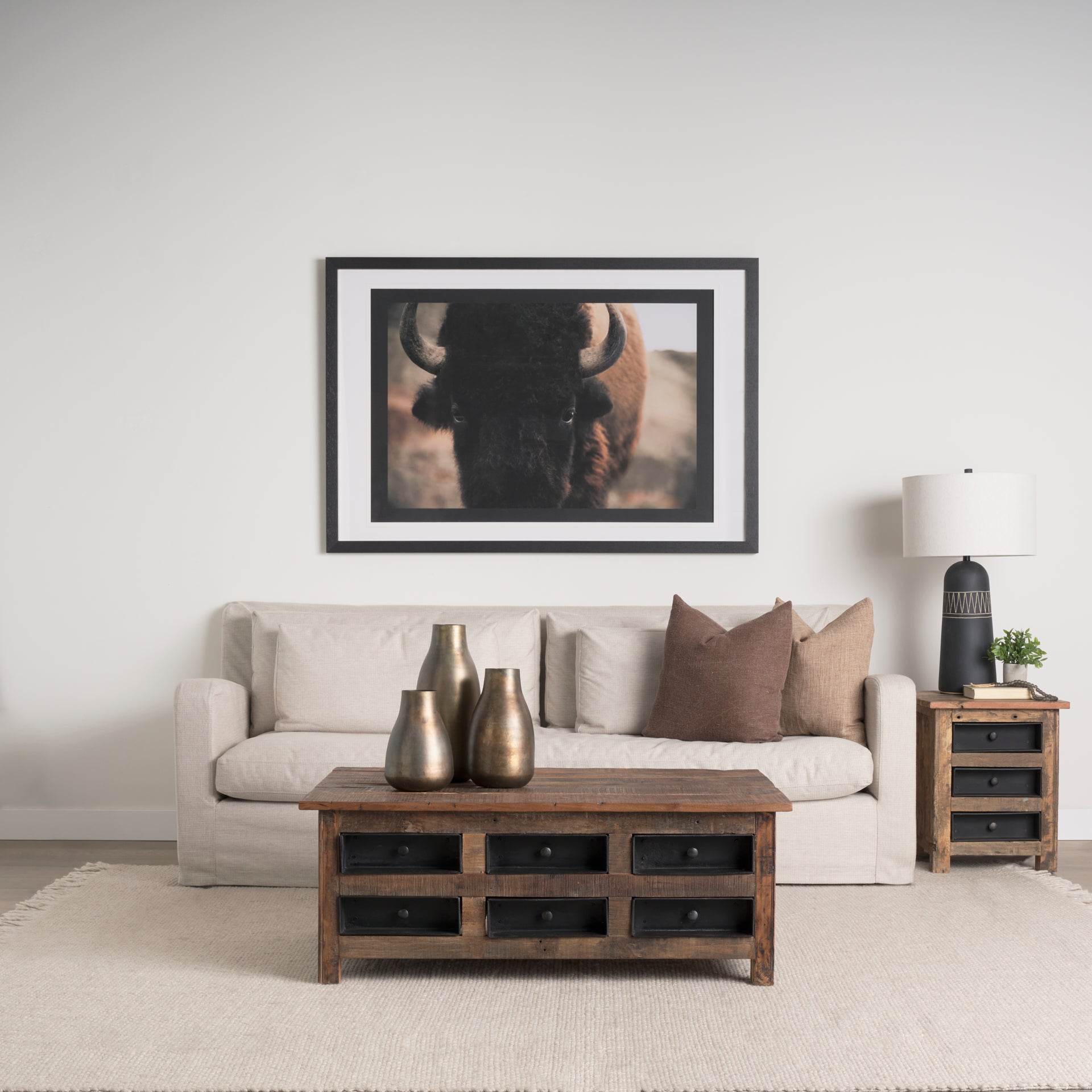 Mercana - Wilton Coffee Table in Brown, Solid Wood