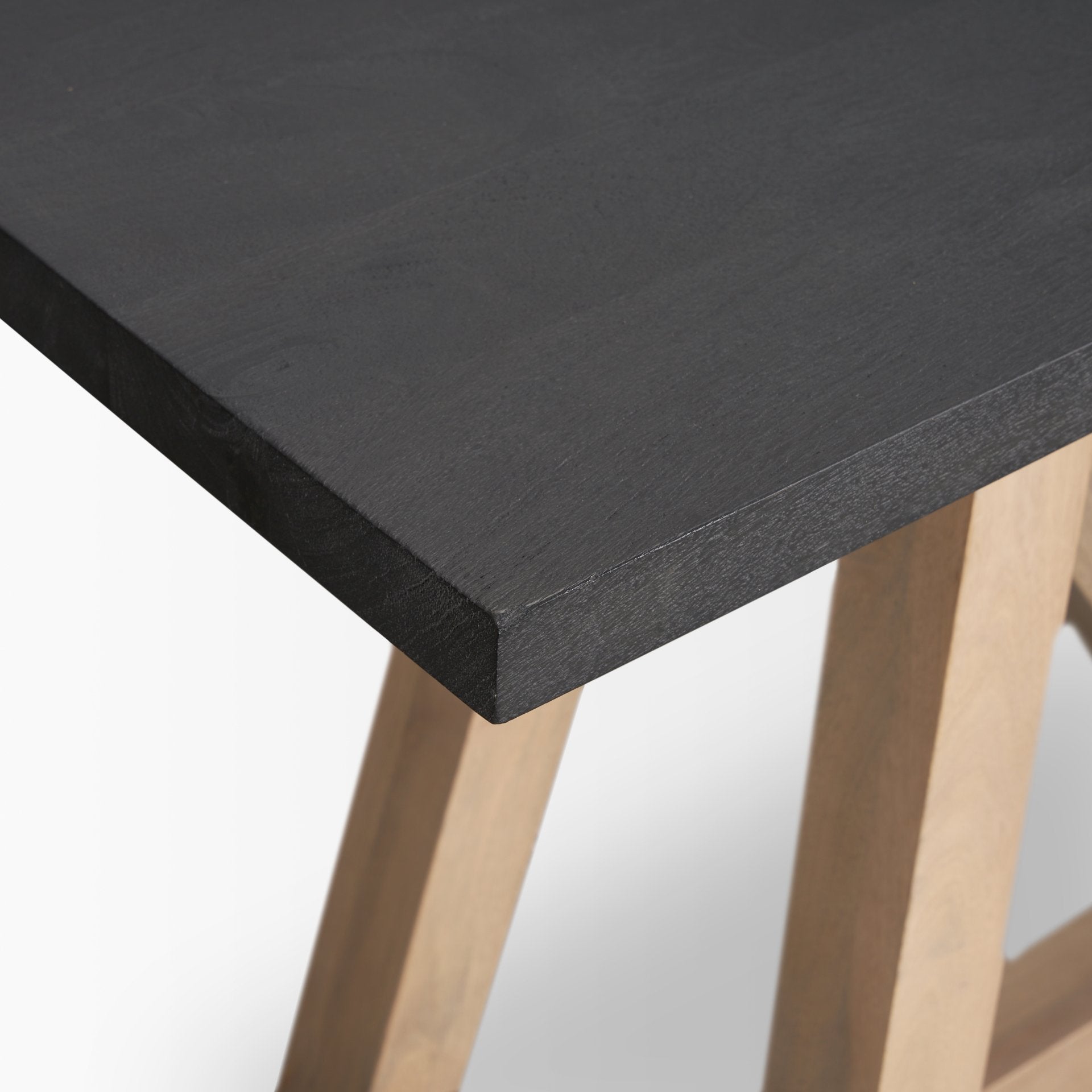 Mercana - Rialto Console Table in Black/Brown, Solid Wood