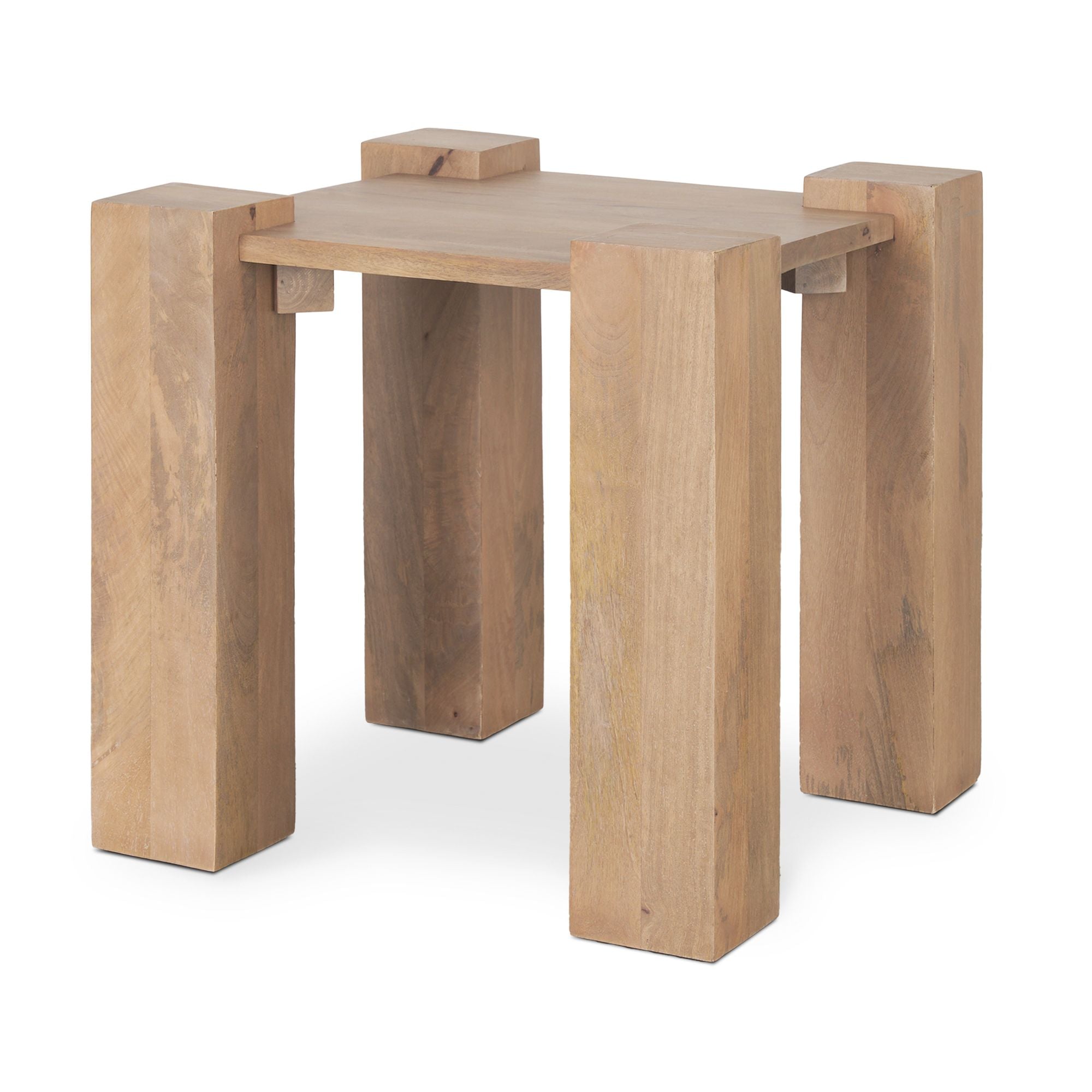 Mercana - Beth Light Brown Wood Square Accent Table
