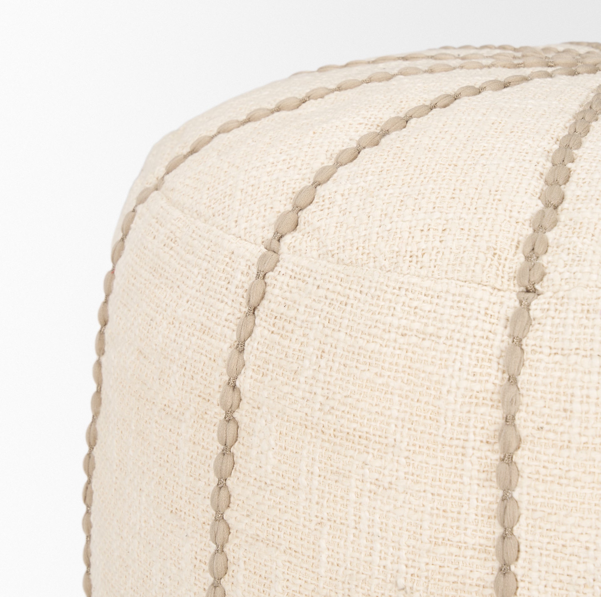 Mercana - Sachi Pouf in Beige/Taupe, Fabric