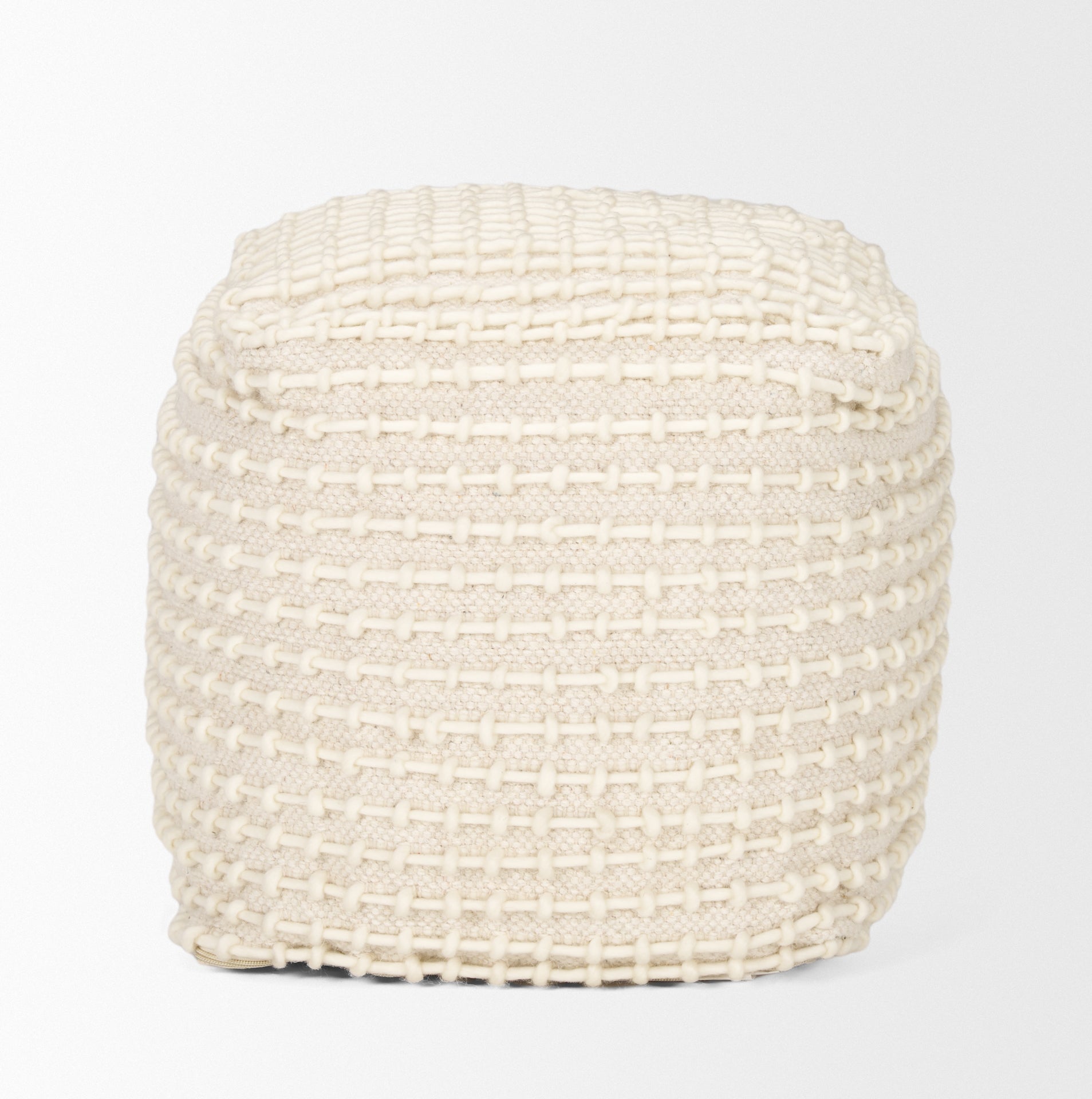 Mercana - Sakaye Pouf in Beige, Fabric