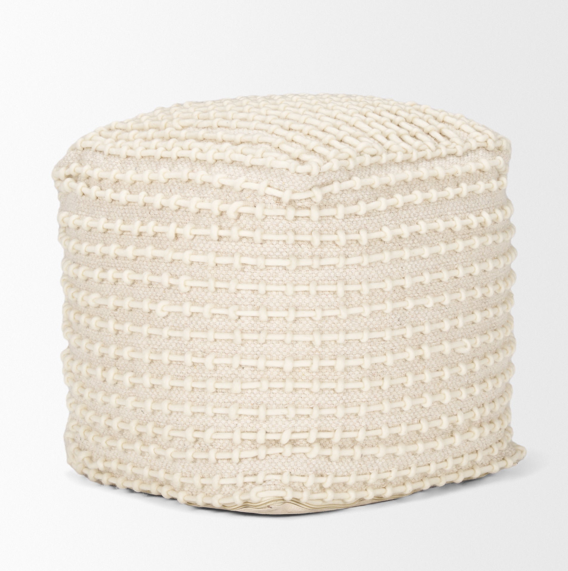 Mercana - Sakaye Pouf in Beige, Fabric