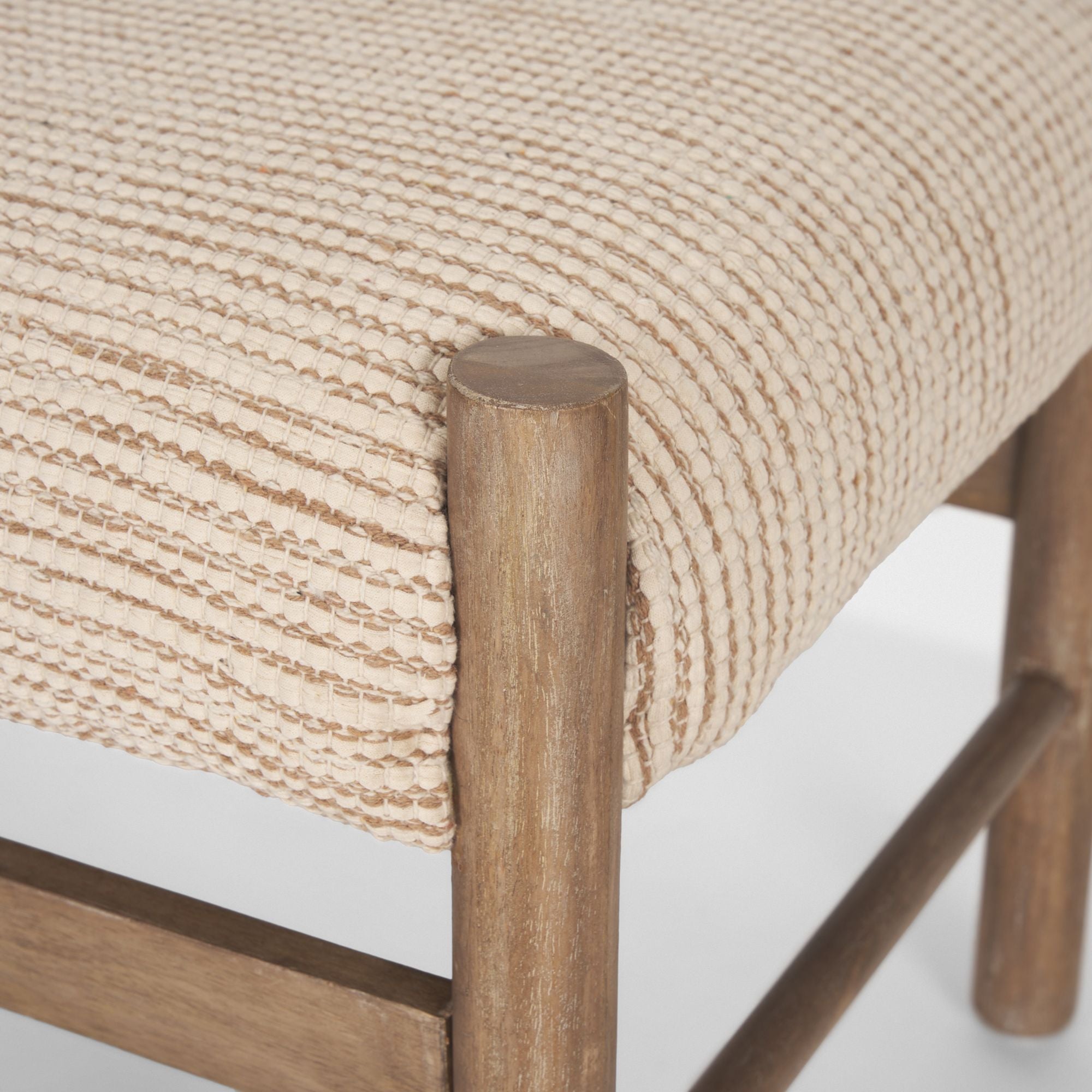 Mercana - Tadi Bench with Rug Seat in Dark Brown