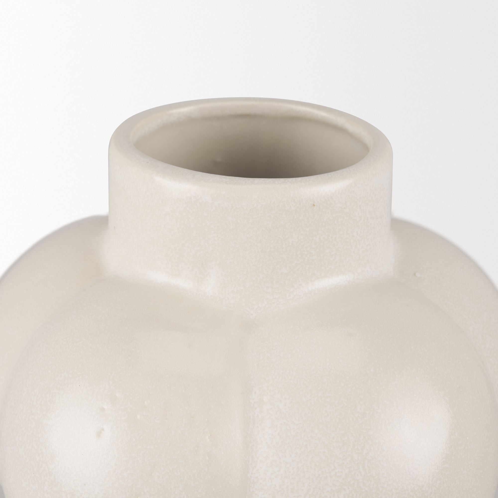 Mercana - Ulvi Cream Glazed Bubble Ceramic Vase
