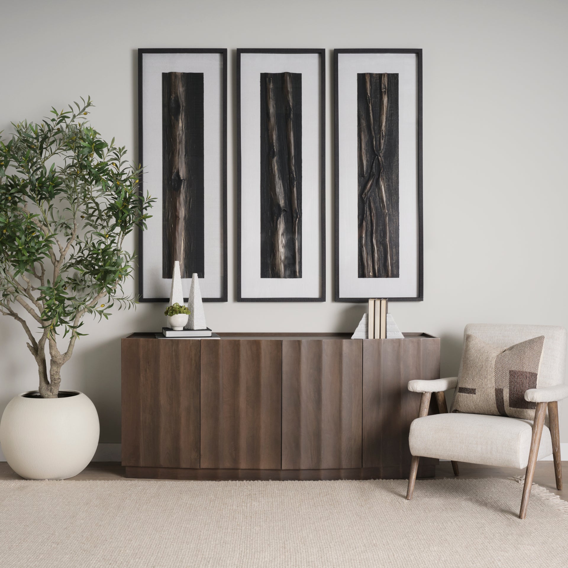 Mercana - Swanson Sideboard in Brown, Solid Wood