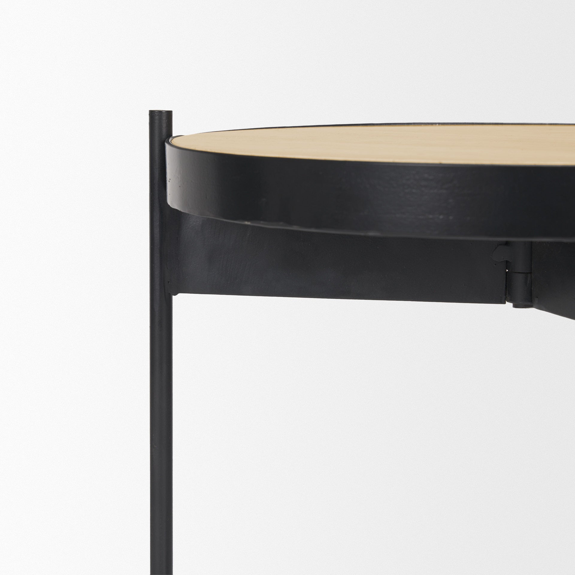 Mercana - Wade End Tables in Beige/Black, Metal/Stone