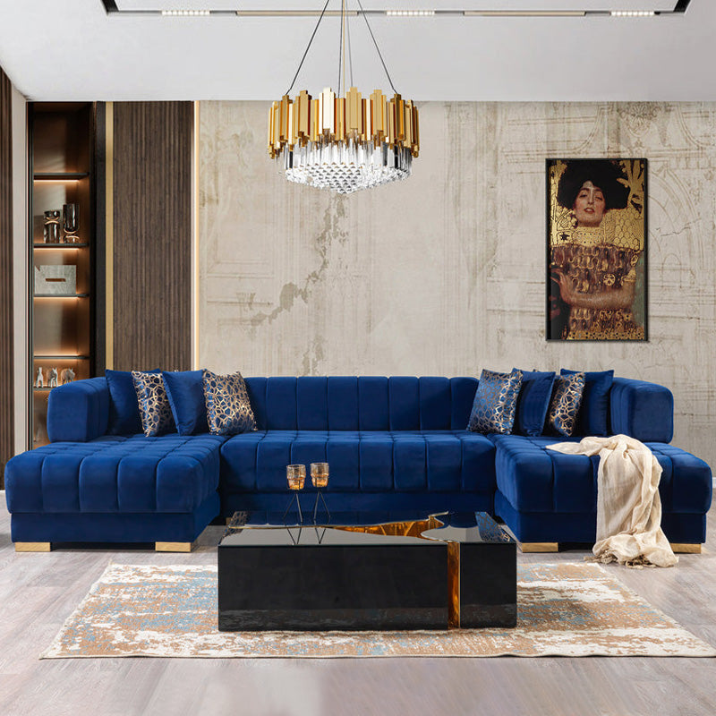 Nova - Ariana Velvet Double Chaise Sectional