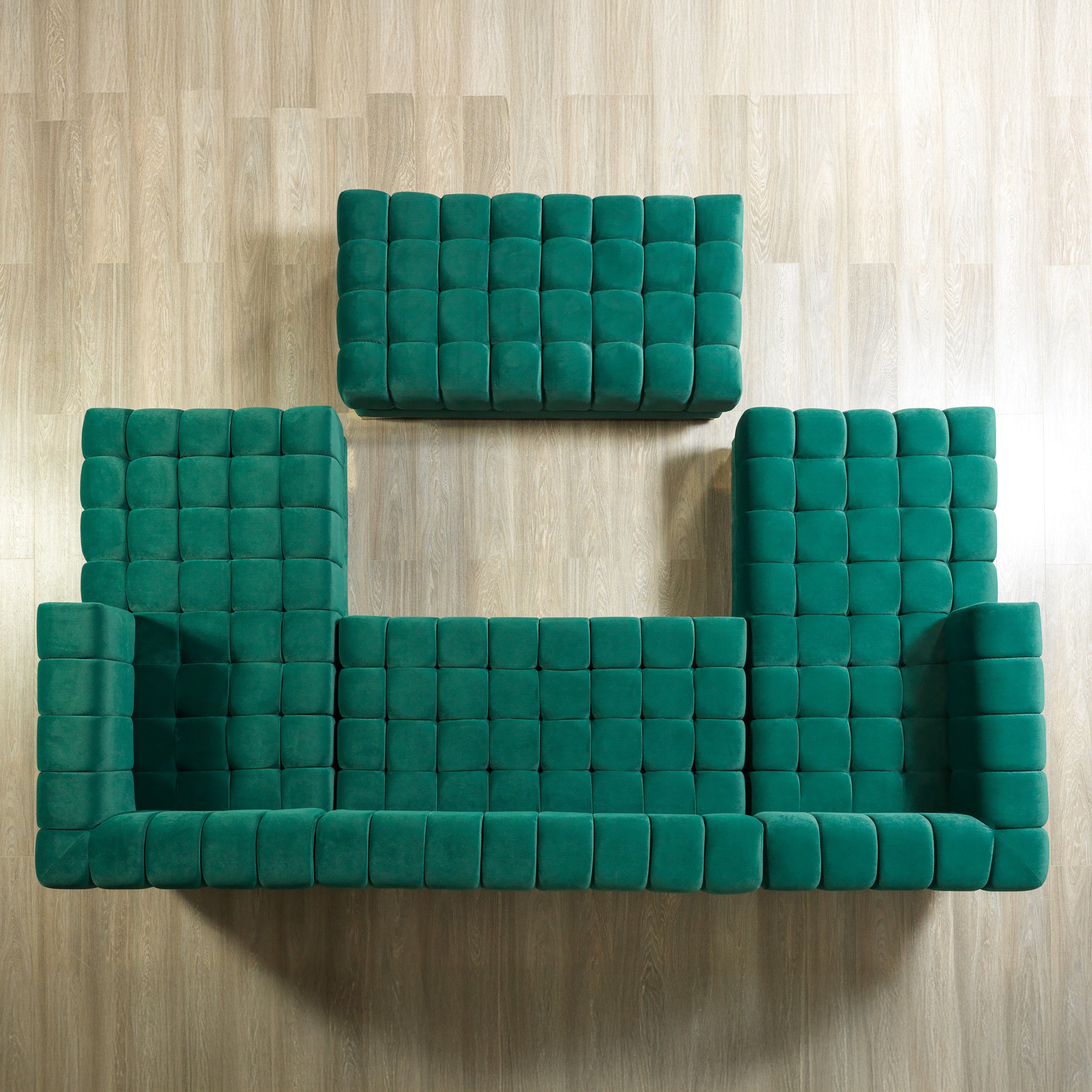 Nova - Ariana Green Velvet Double Chaise 138" Sectional
