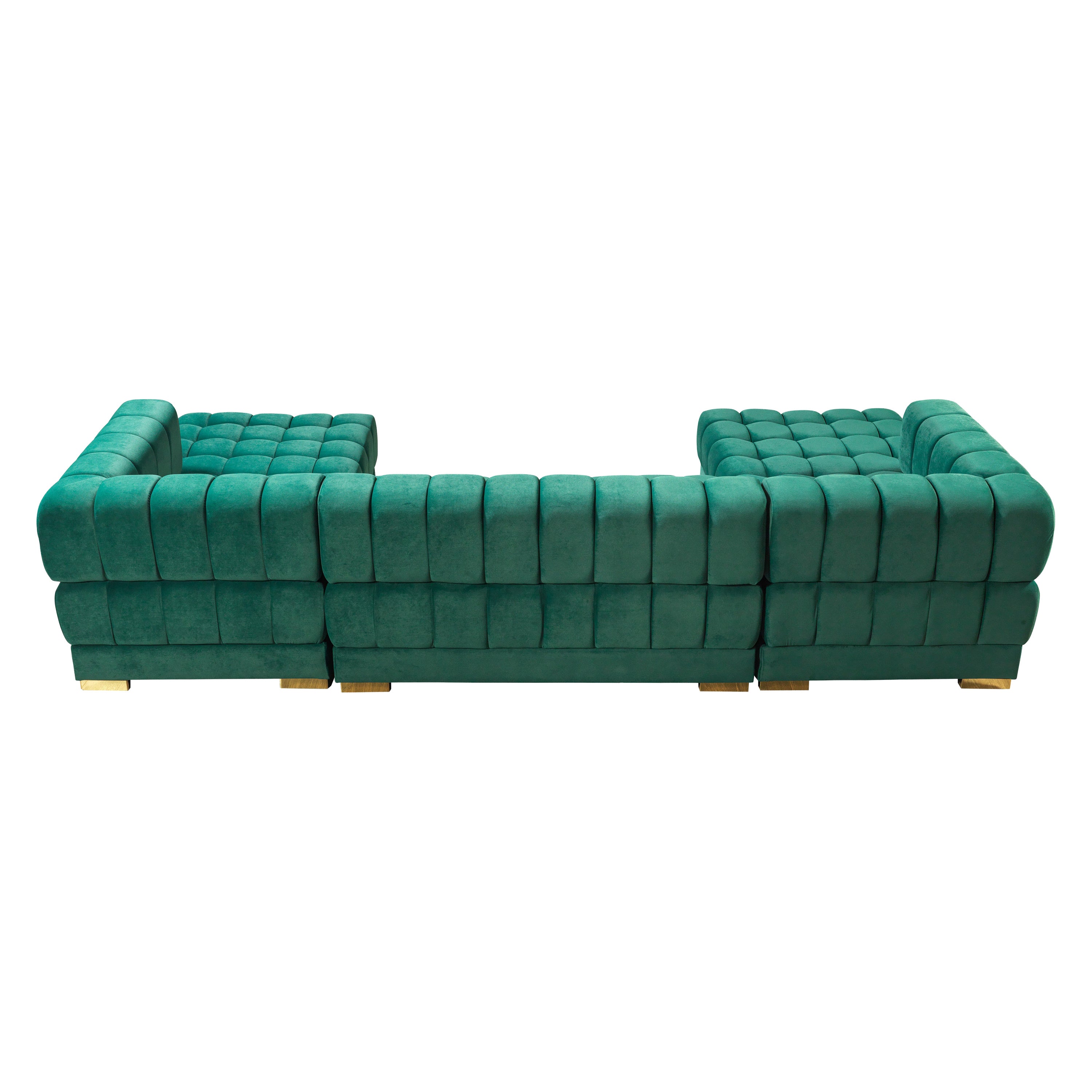 Nova - Ariana Green Velvet Double Chaise 138" Sectional
