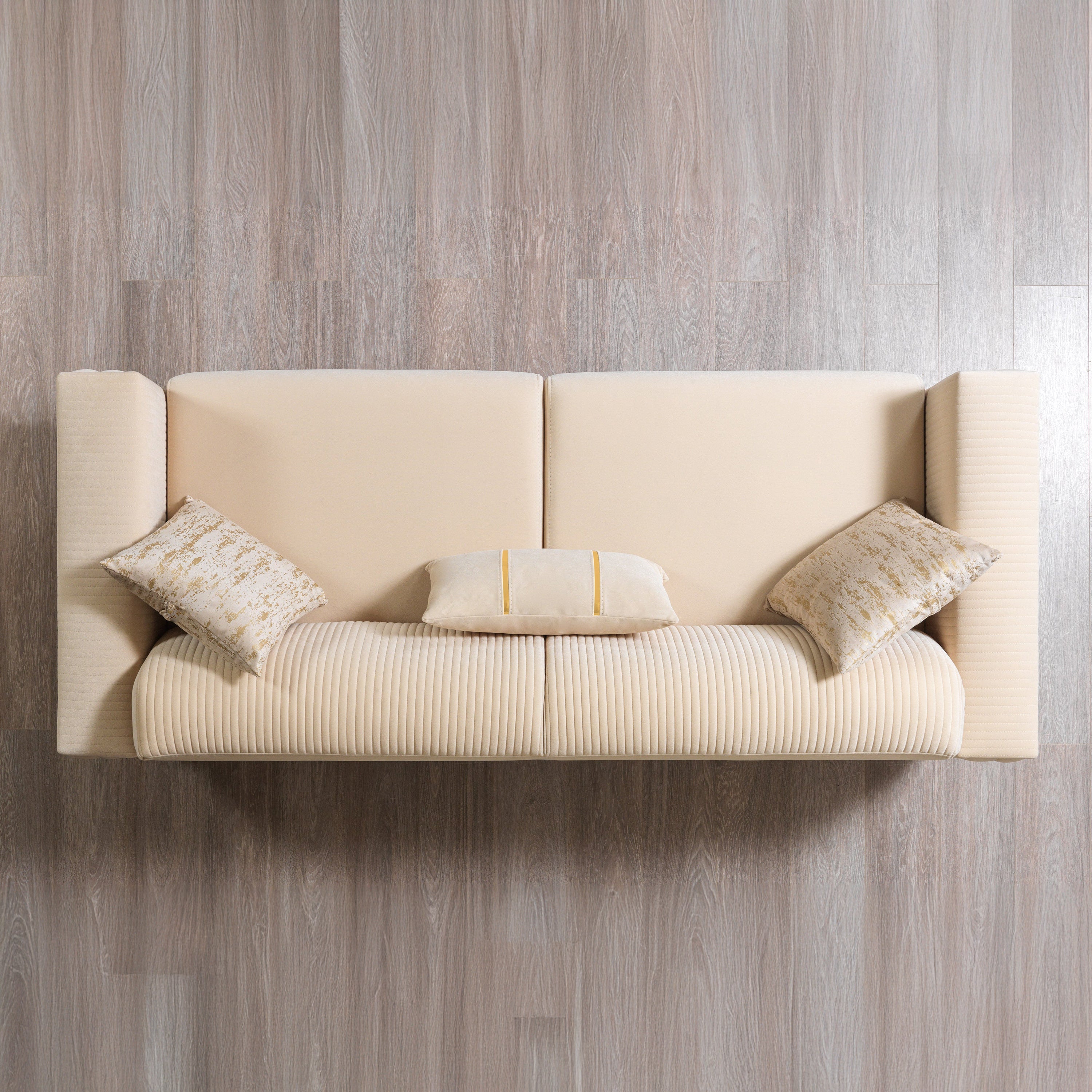 Nova - Belinda Ivory Velvet Sofa 89" & Loveseat 69"