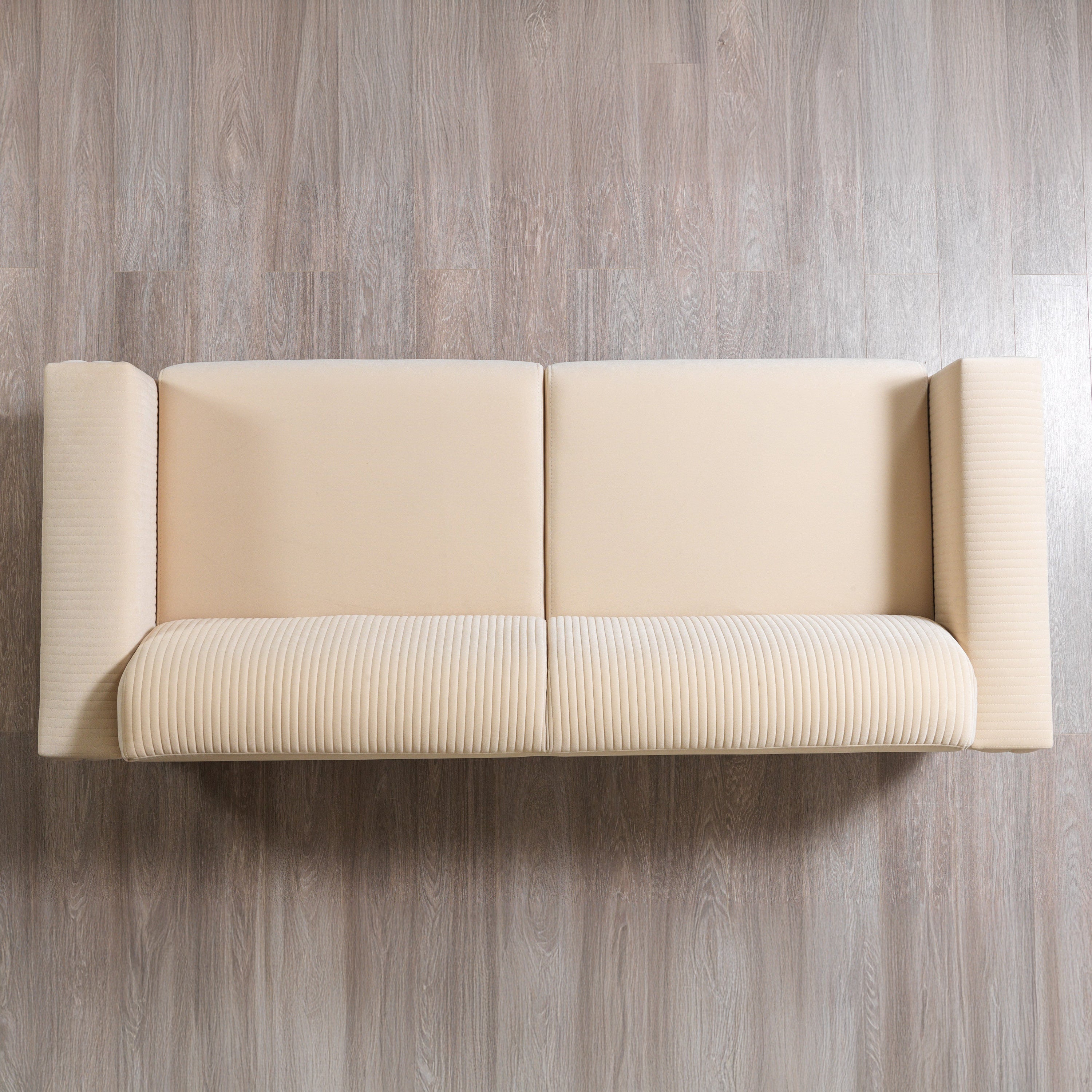 Nova - Belinda Ivory Velvet Sofa 89" & Loveseat 69"
