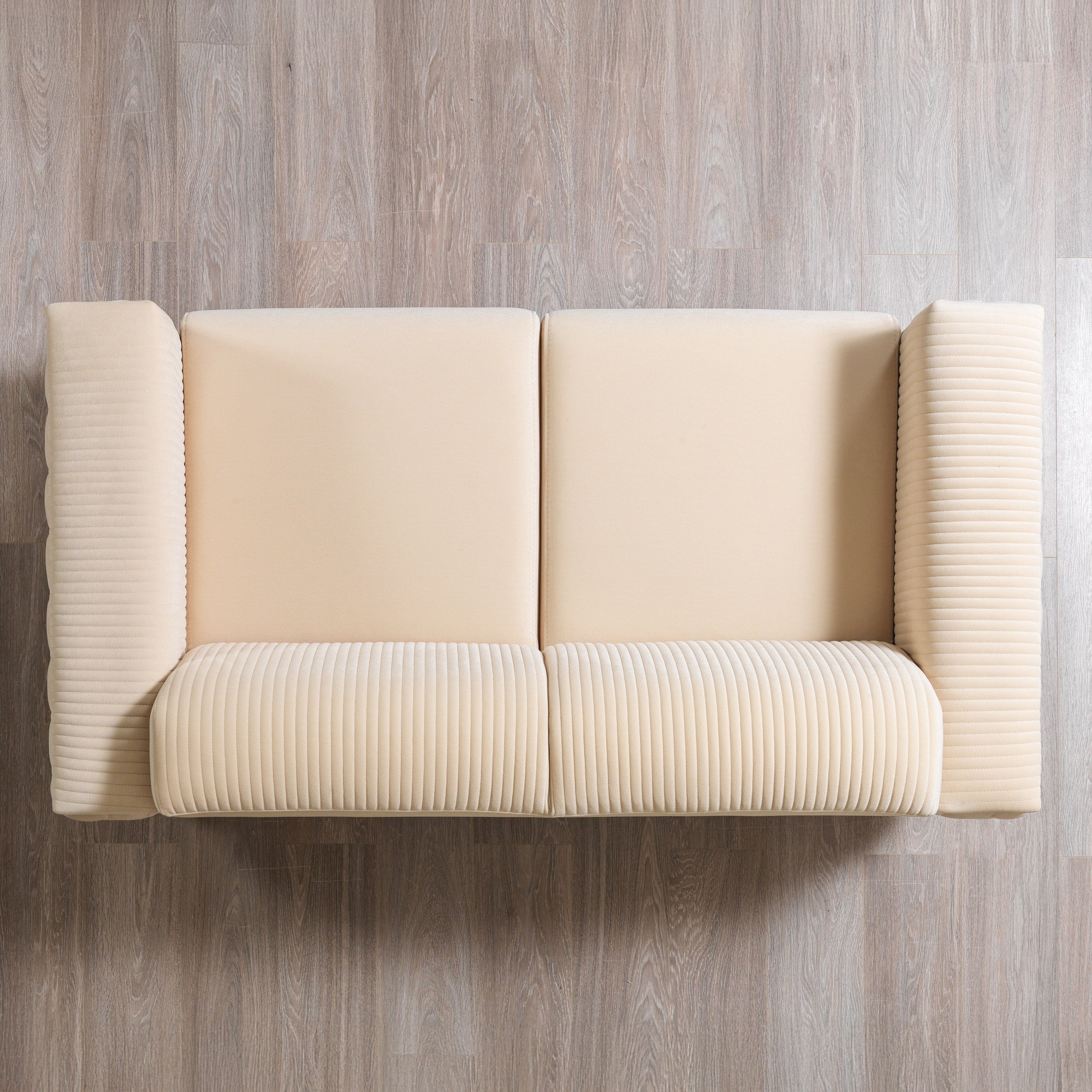 Nova - Belinda Ivory Velvet Sofa 89" & Loveseat 69"