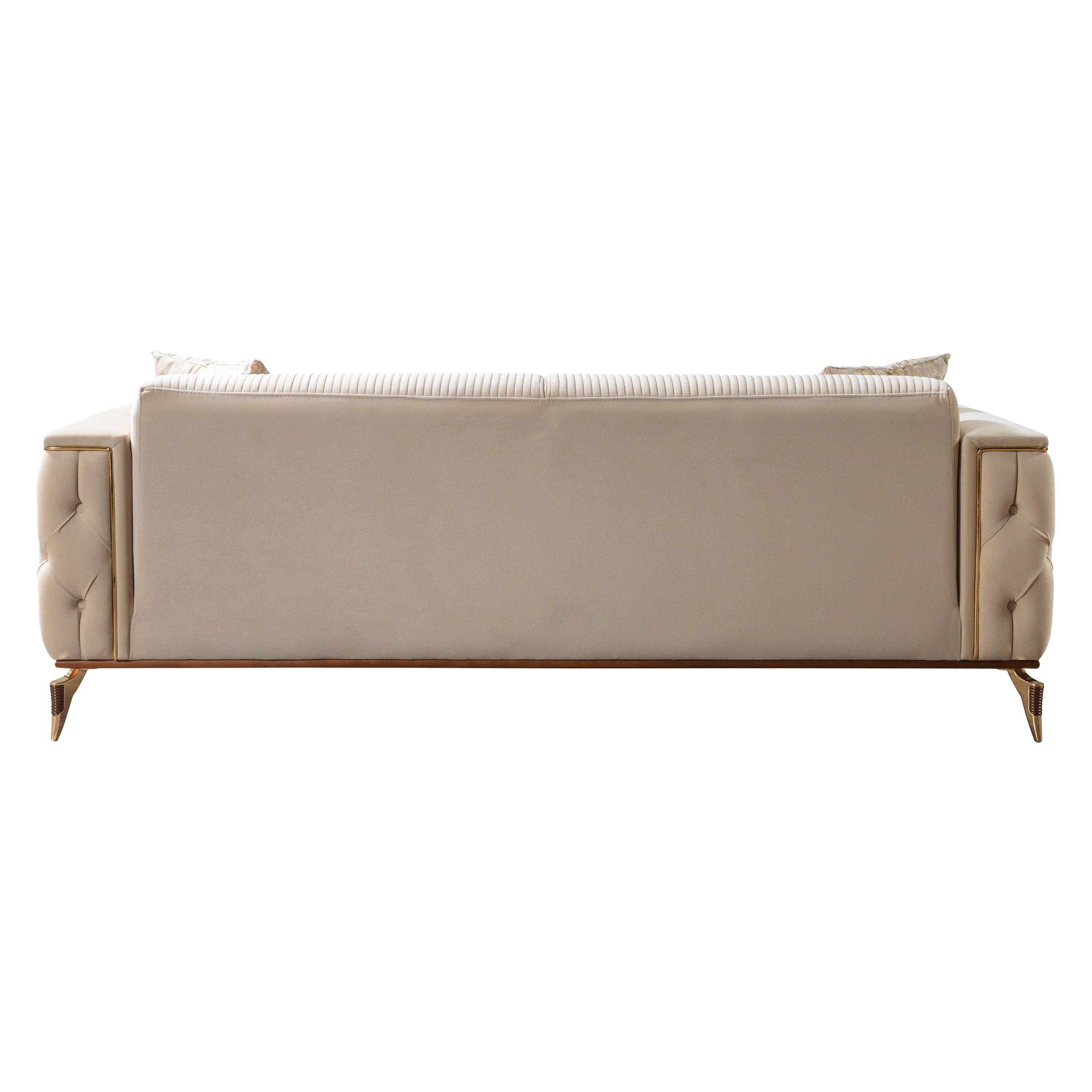 Nova - Belinda Ivory Velvet Sofa 89" & Loveseat 69"