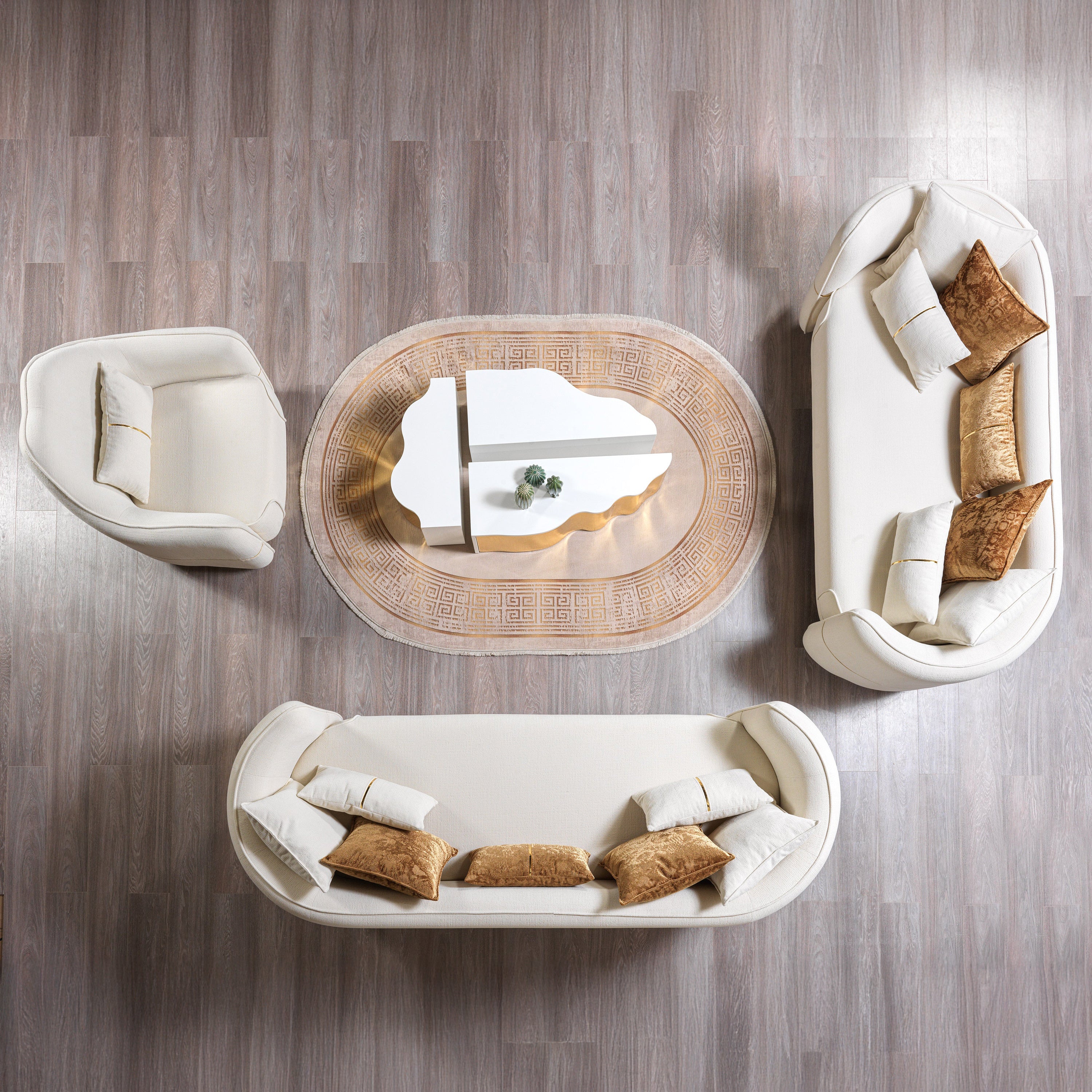 Nova - Helena Ivory Velvet Chair