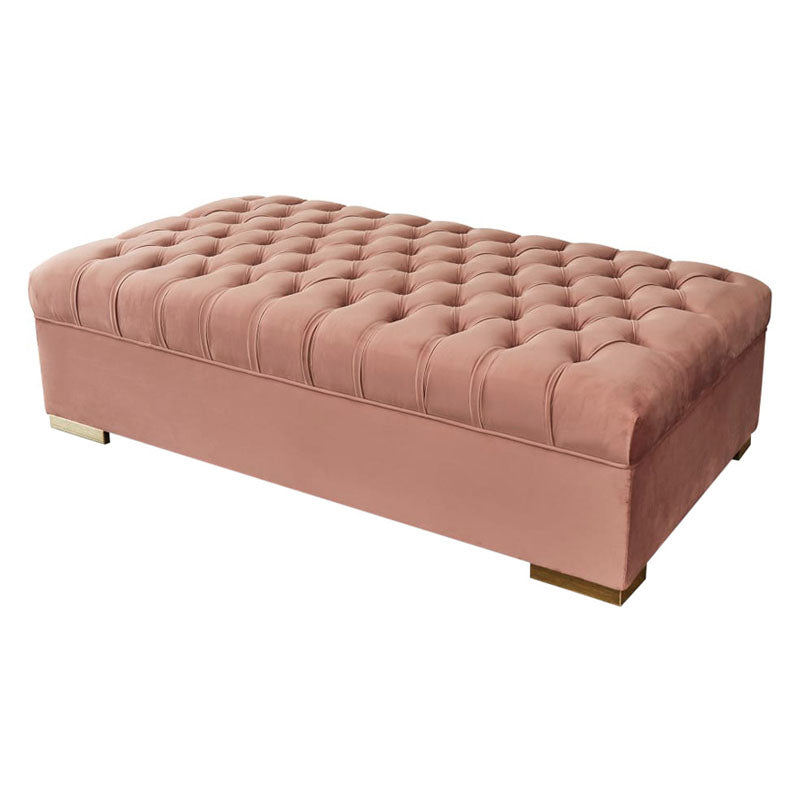 Nova - Lauren Velvet Rectangle Ottoman