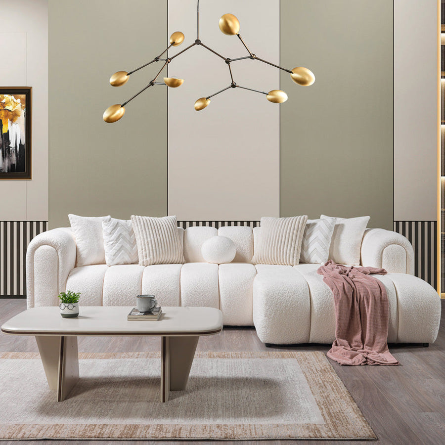 Nova - Lis Ivory Boucle RAF 115" Sectional