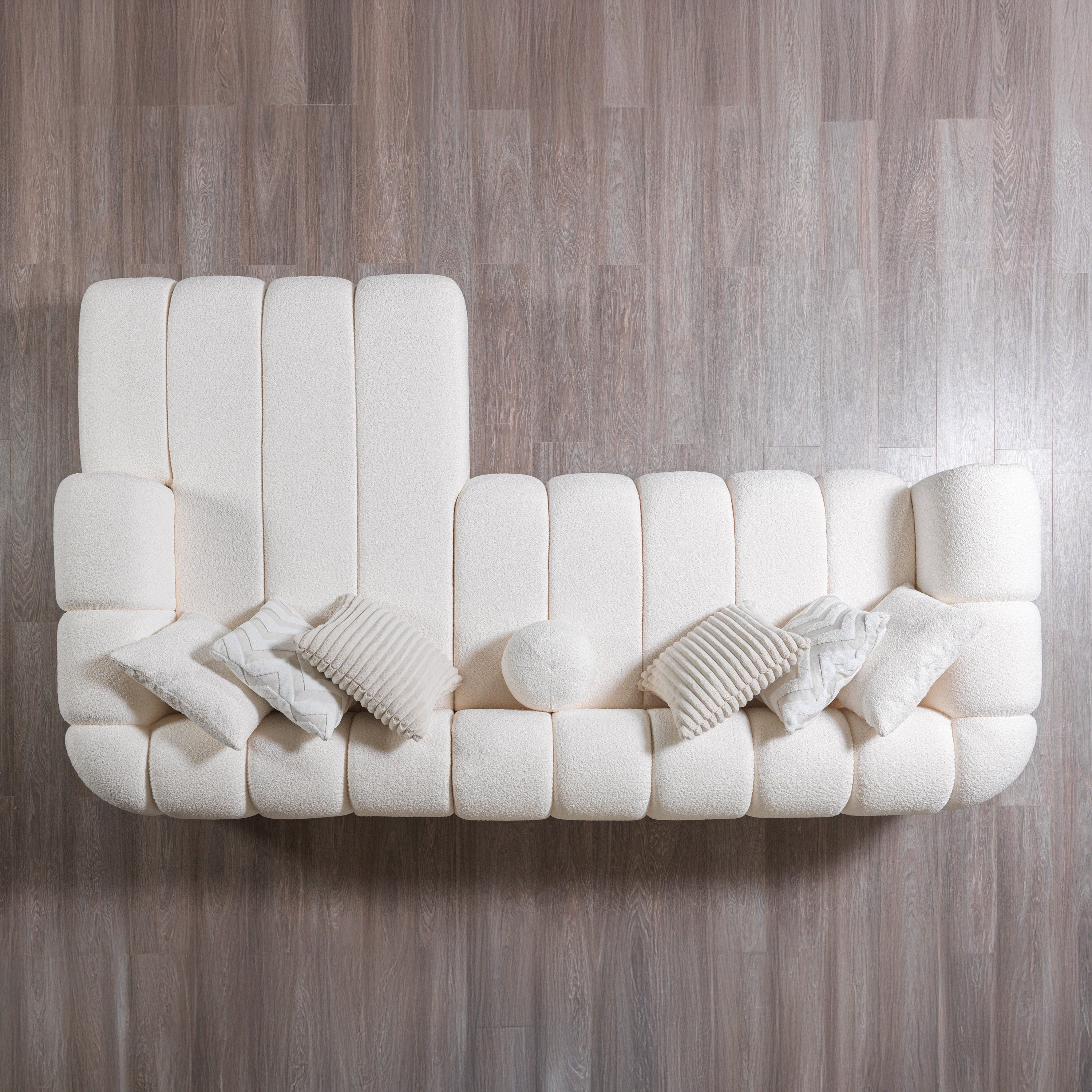 Nova - Lis Ivory Boucle RAF 115" Sectional