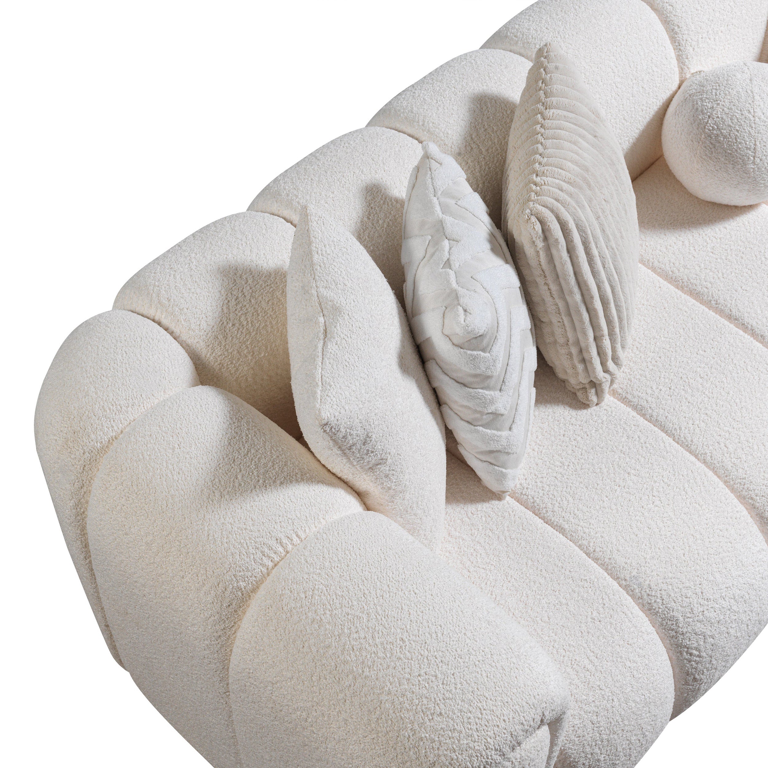 Nova - Lis Ivory Boucle RAF 115" Sectional