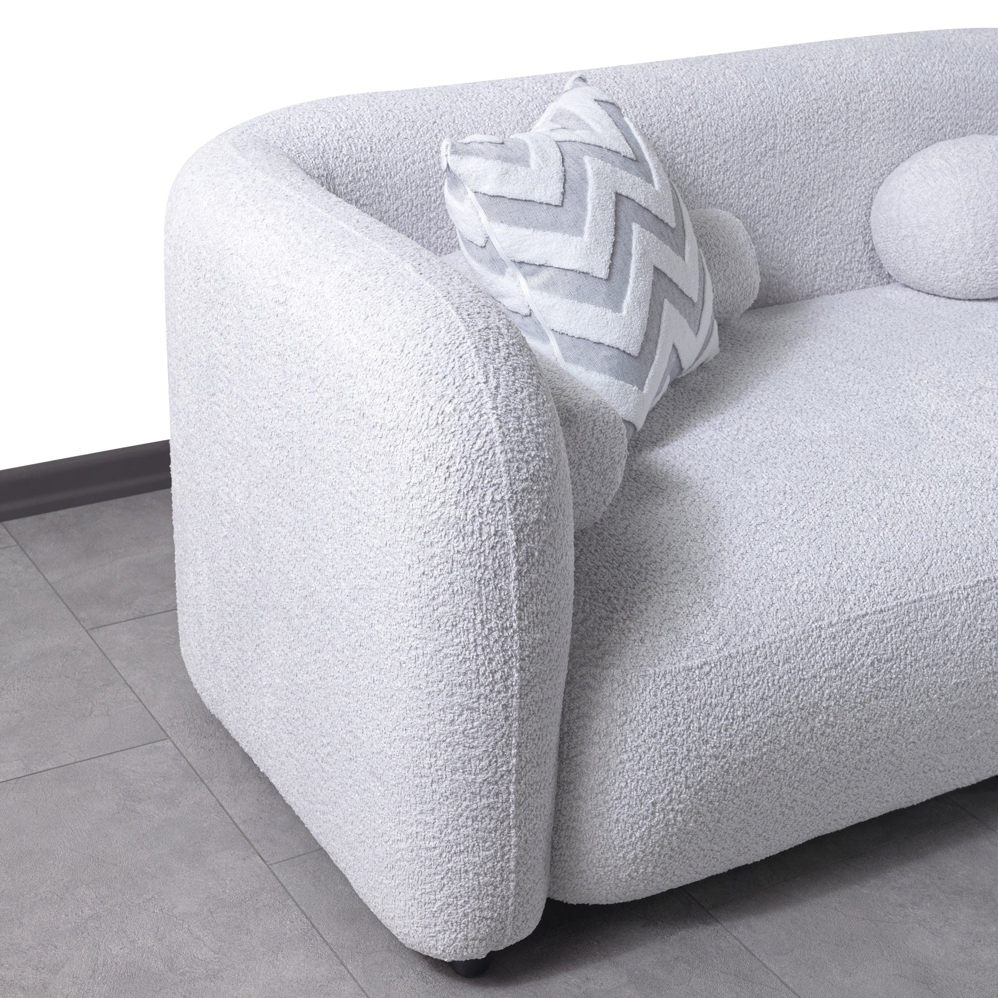 Nova - Liva Gray Boucle RAF 110" Sectional
