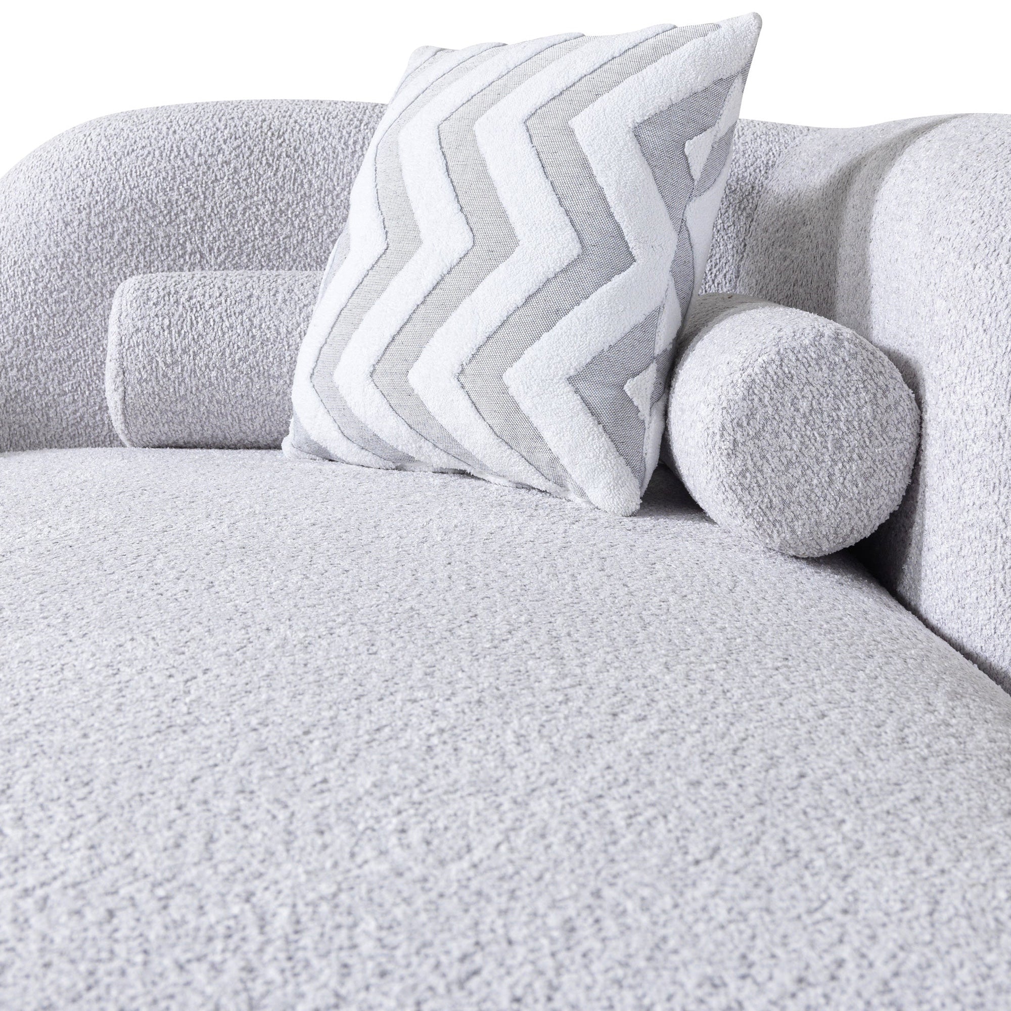 Nova - Liva Gray Boucle RAF 110" Sectional