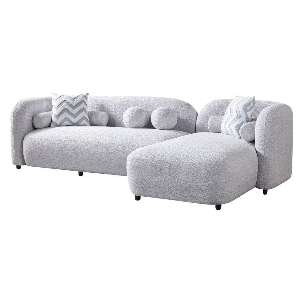 Nova - Liva Gray Boucle RAF 110" Sectional