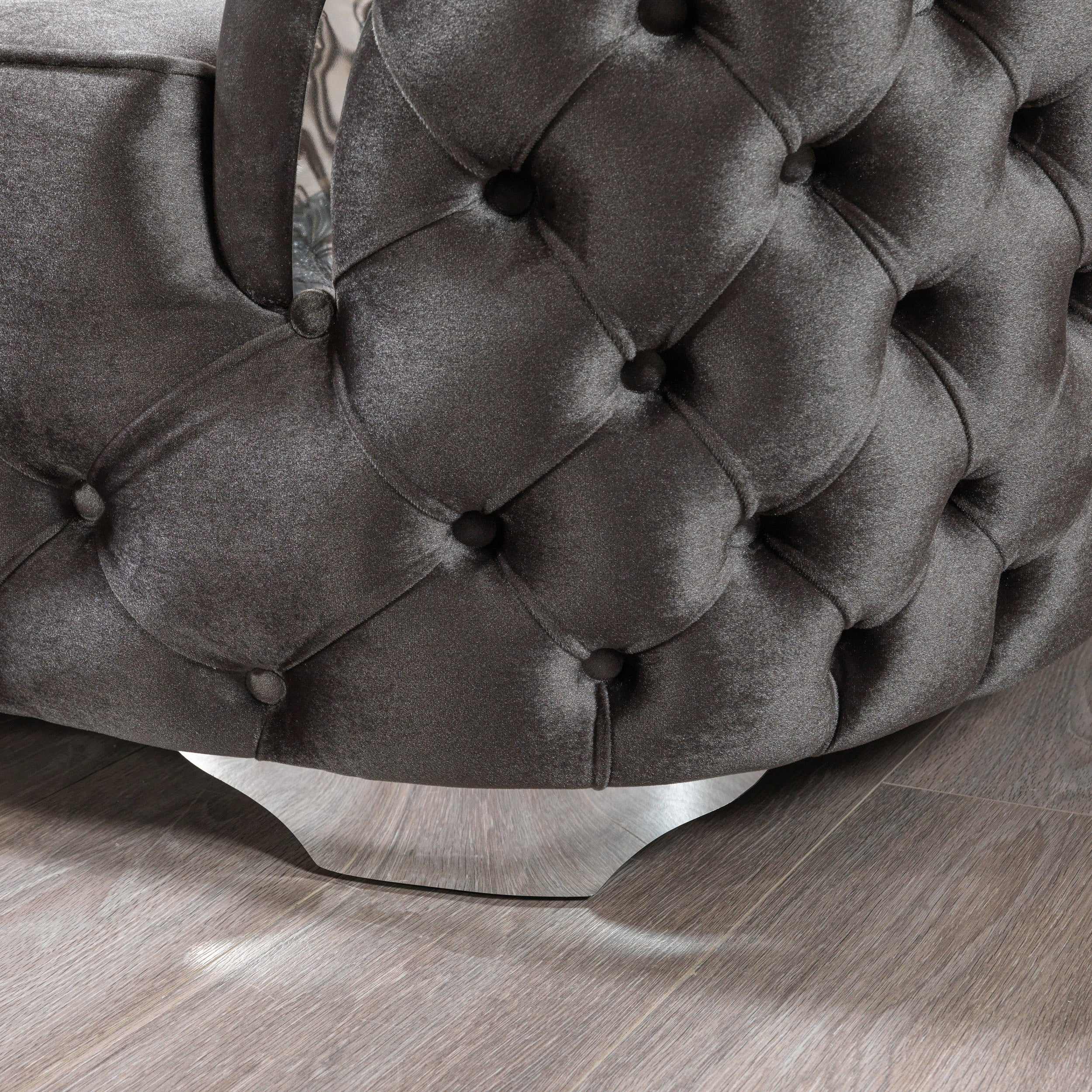 Nova - Lupino Gray Velvet Sofa 95" & Loveseat 82"